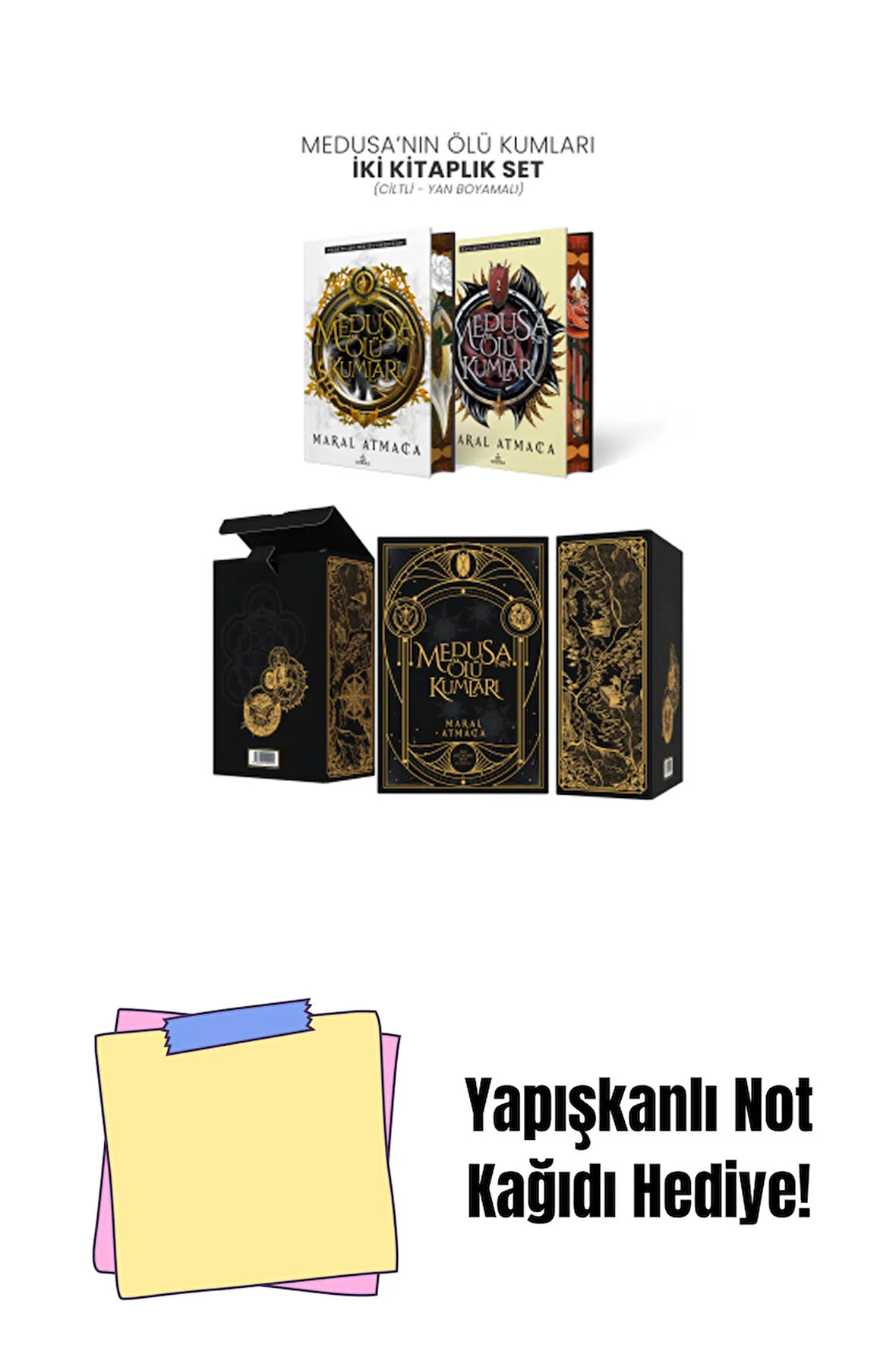 SET-MEDUSA'NIN ÖLÜ KUMLARI İKİ KİTAPLIK SET (CİLTLİ) + Yapışkanlı Not Kağıdı
