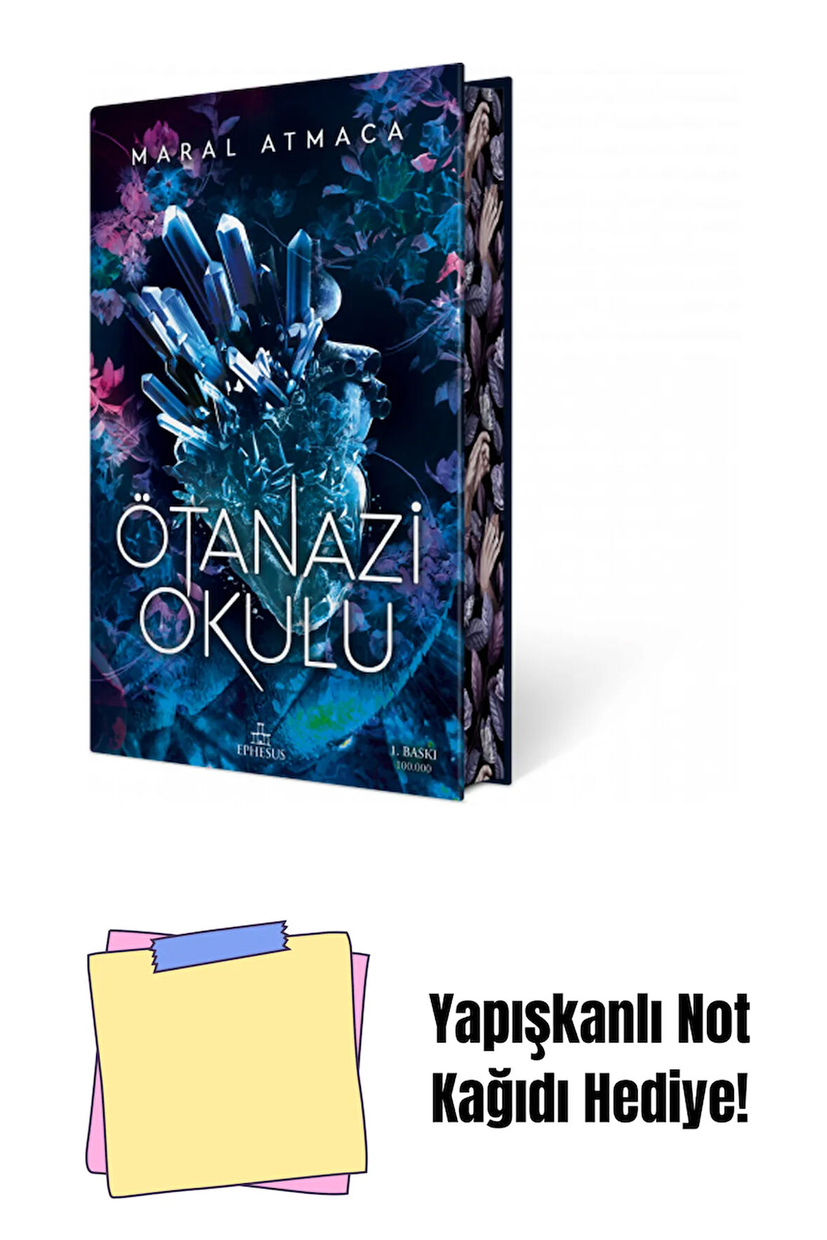 YAN BOYAMALI ÖZEL BASKI- ÖTANAZİ OKULU -1, CİLTLİ + Yapışkanlı Not Kağıdı