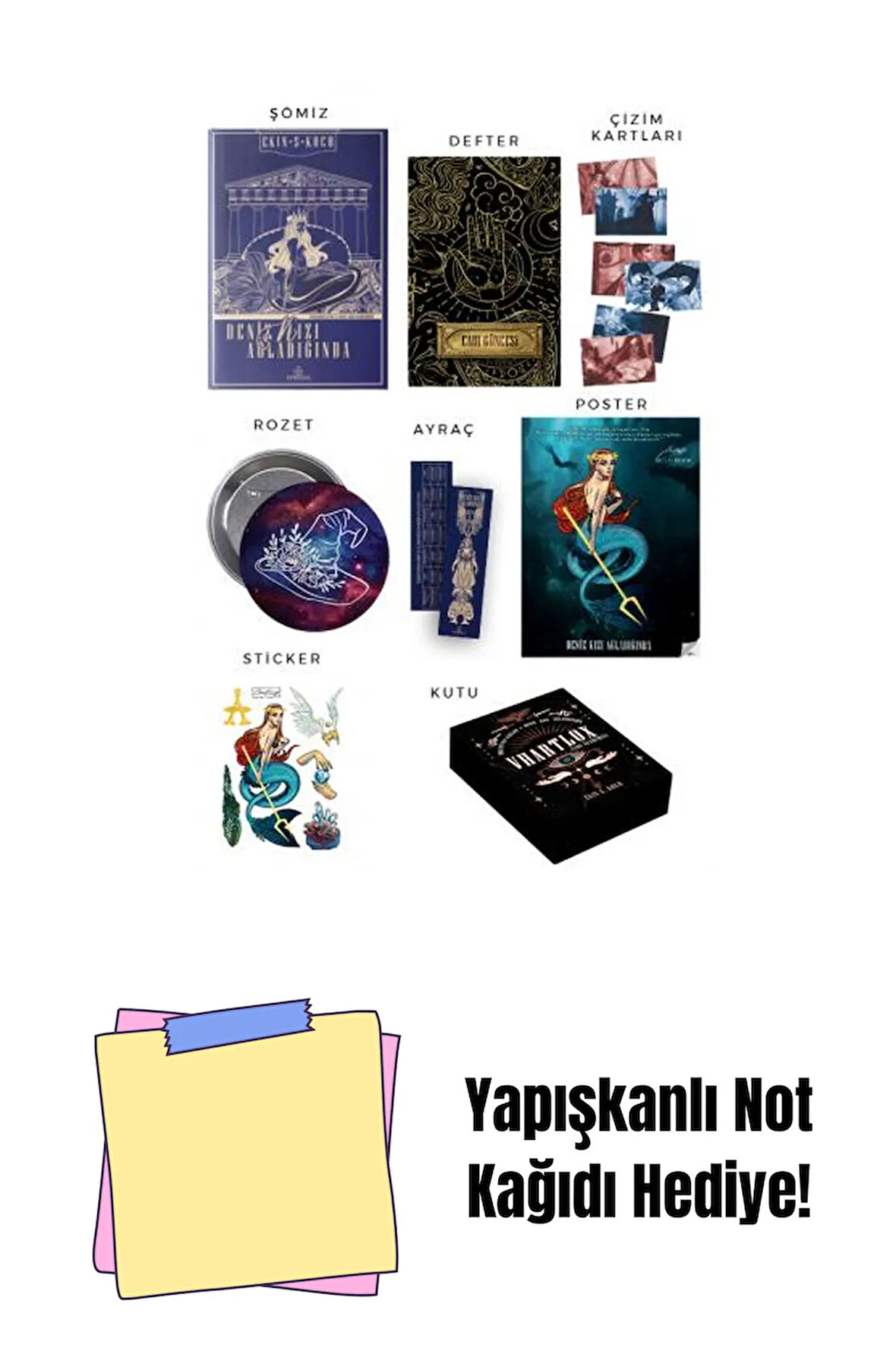 ÖZEL SERİ- DENİZ KIZI AĞLADIĞINDA, CİLTLİ + Yapışkanlı Not Kağıdı