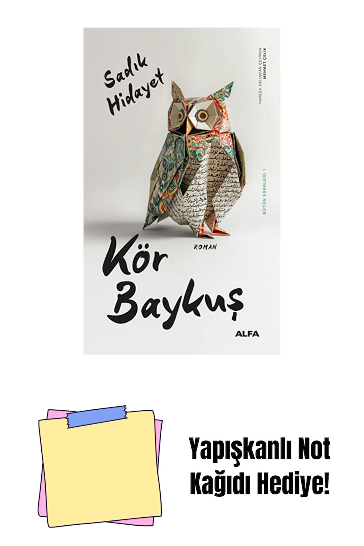 Kör Baykuş + Yapışkanlı Not Kağıdı