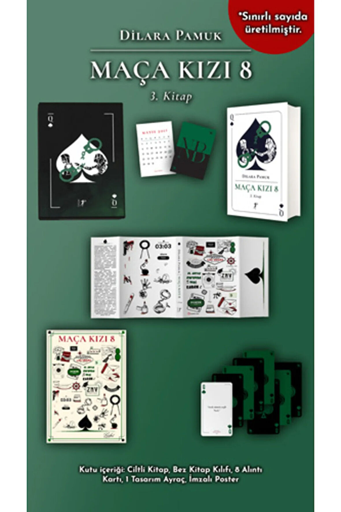 Maça Kızı 8 - 3. Kitap (Ciltli - Kutulu Set) + Yapışkanlı Not Kağıdı