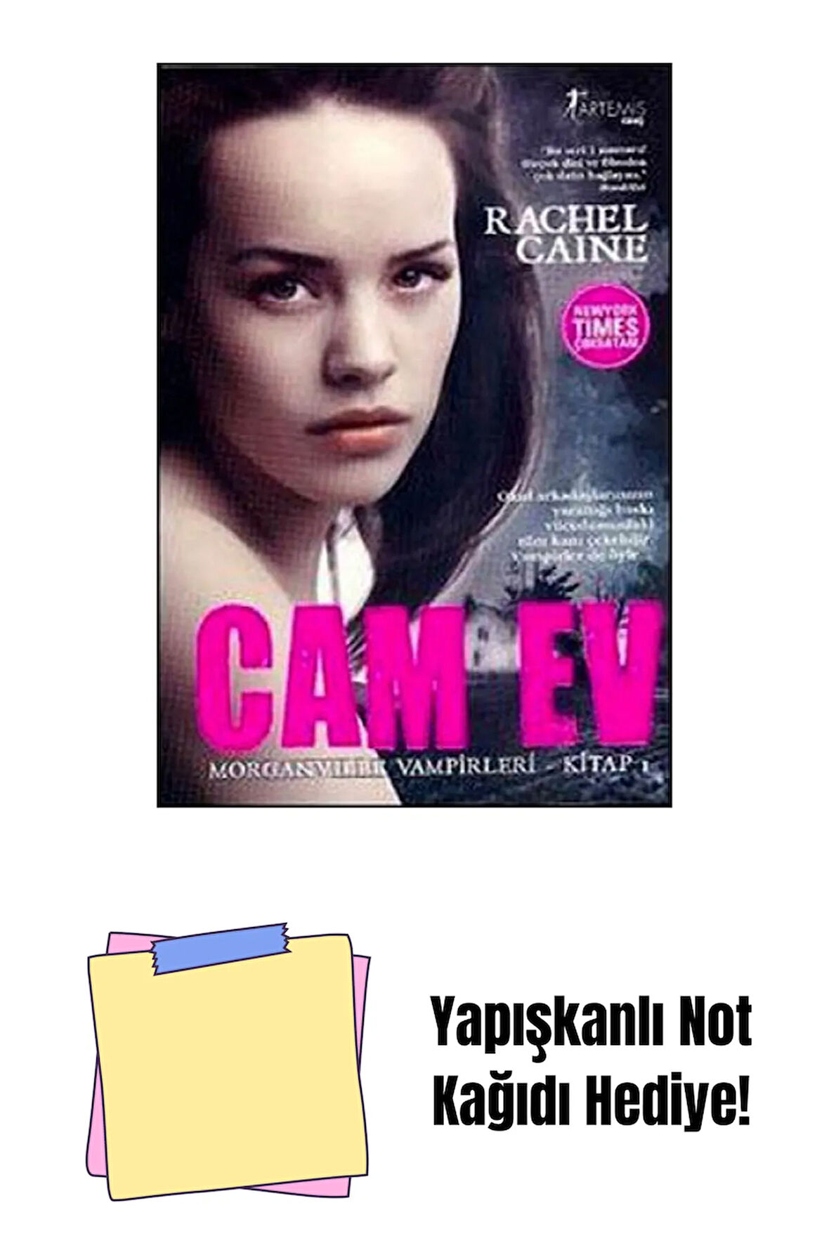 Cam Ev + Yapışkanlı Not Kağıdı