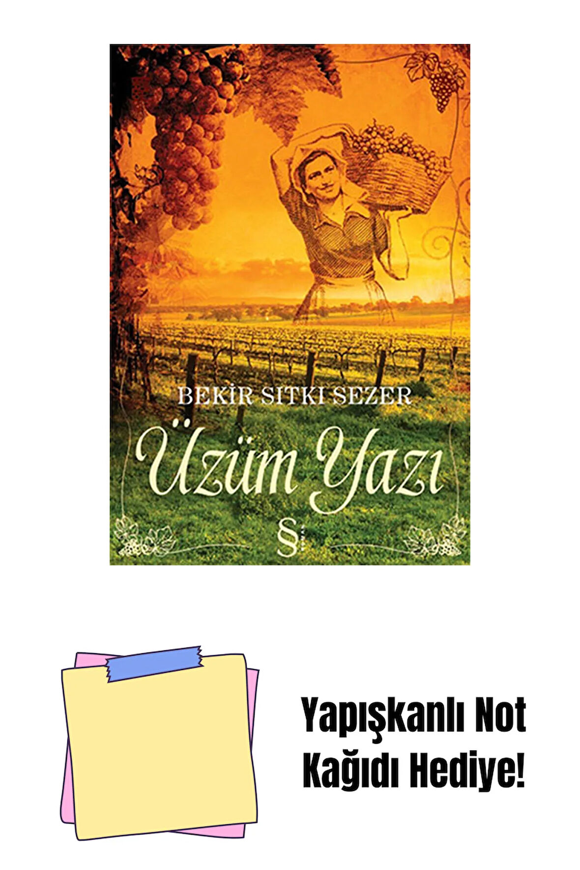 Üzüm Yazı + Yapışkanlı Not Kağıdı
