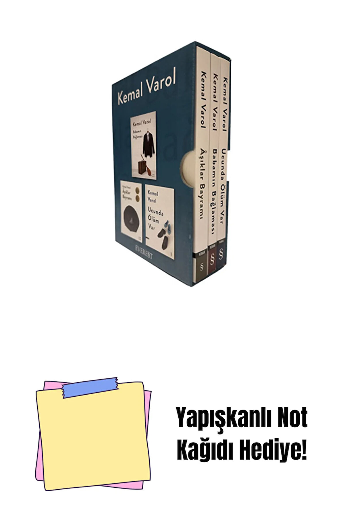 Kemal Varol Kutulu Set - 3 Kitap Takım + Yapışkanlı Not Kağıdı