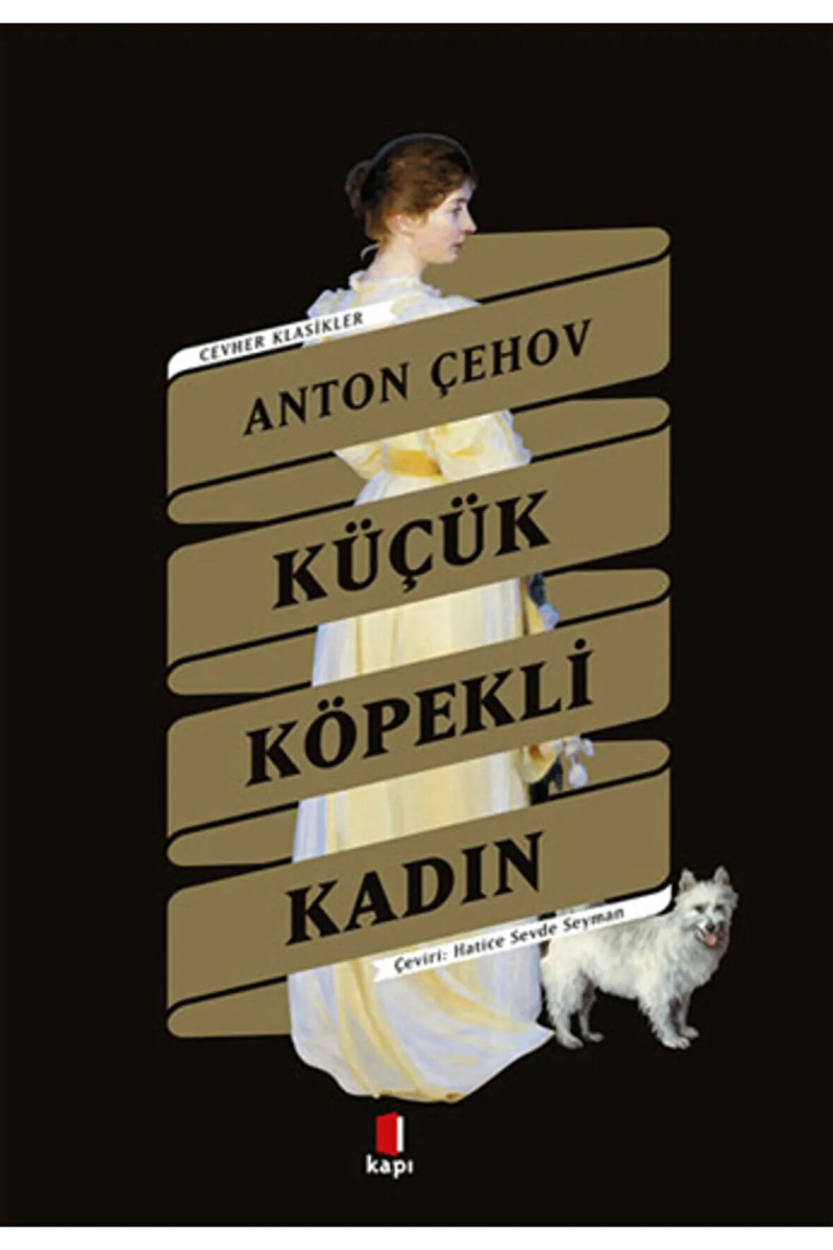 Küçük Köpekli Kadın + Yapışkanlı Not Kağıdı
