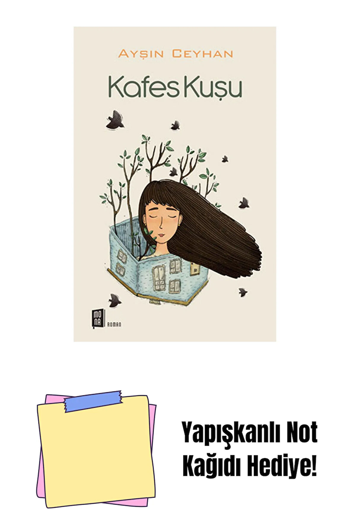 Kafes Kuşu + Yapışkanlı Not Kağıdı