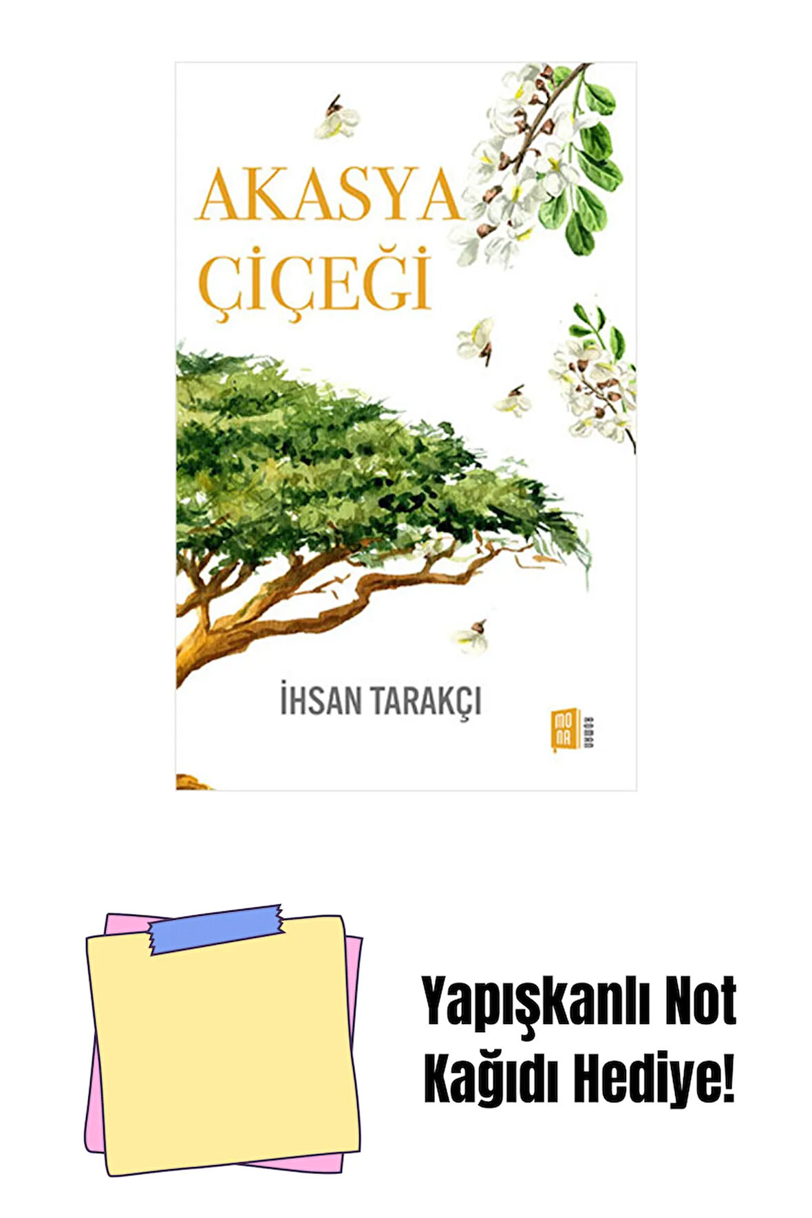 Akasya Çiçeği + Yapışkanlı Not Kağıdı