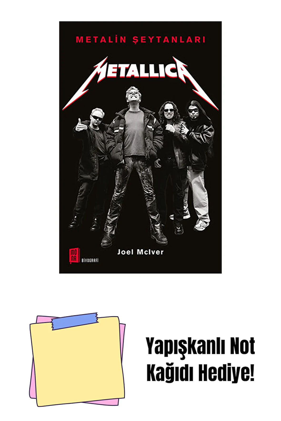 Metalin Şeytanları Metallica + Yapışkanlı Not Kağıdı