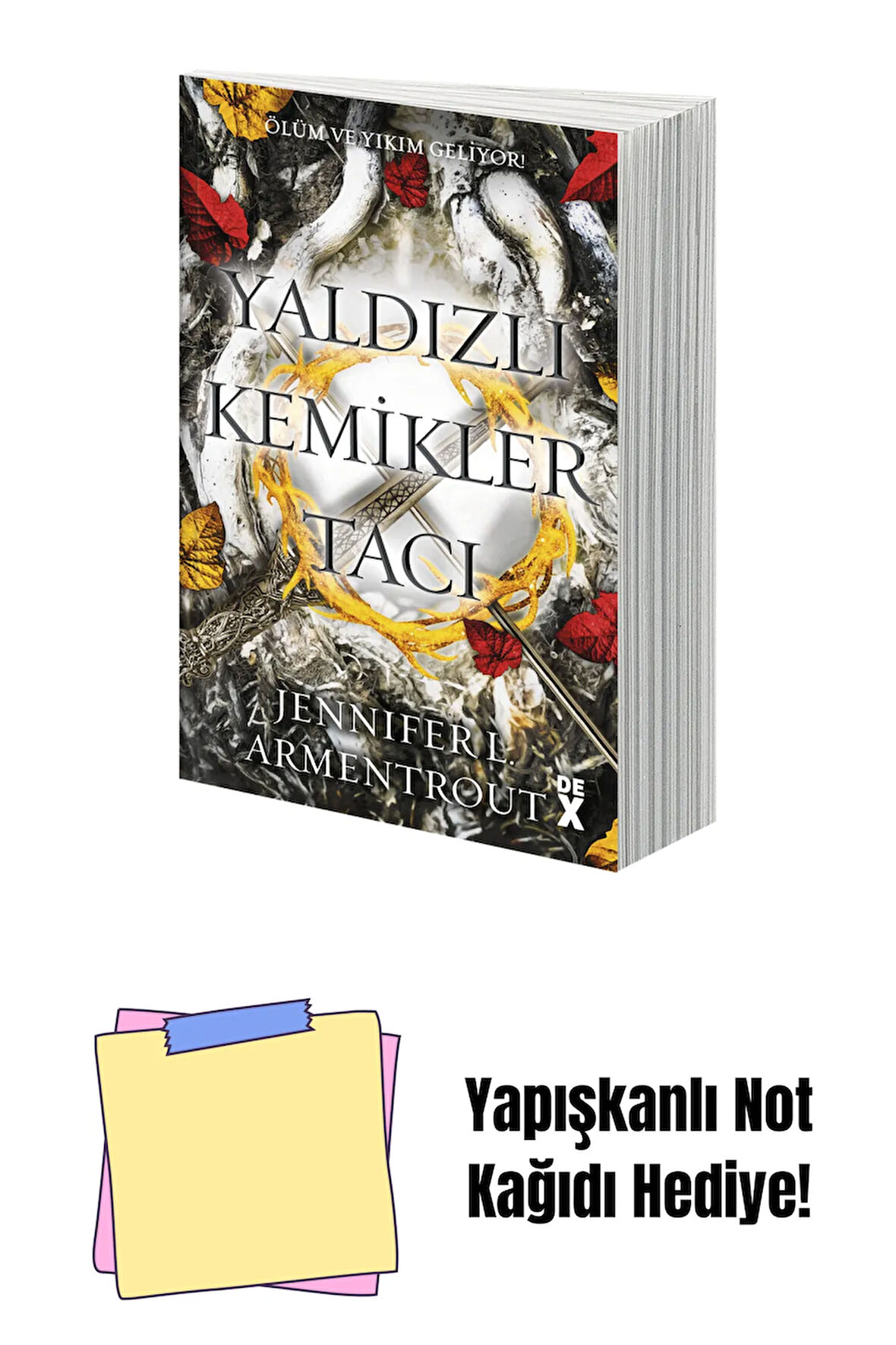 Yaldızlı Kemikler Tacı - Sc + Yapışkanlı Not Kağıdı