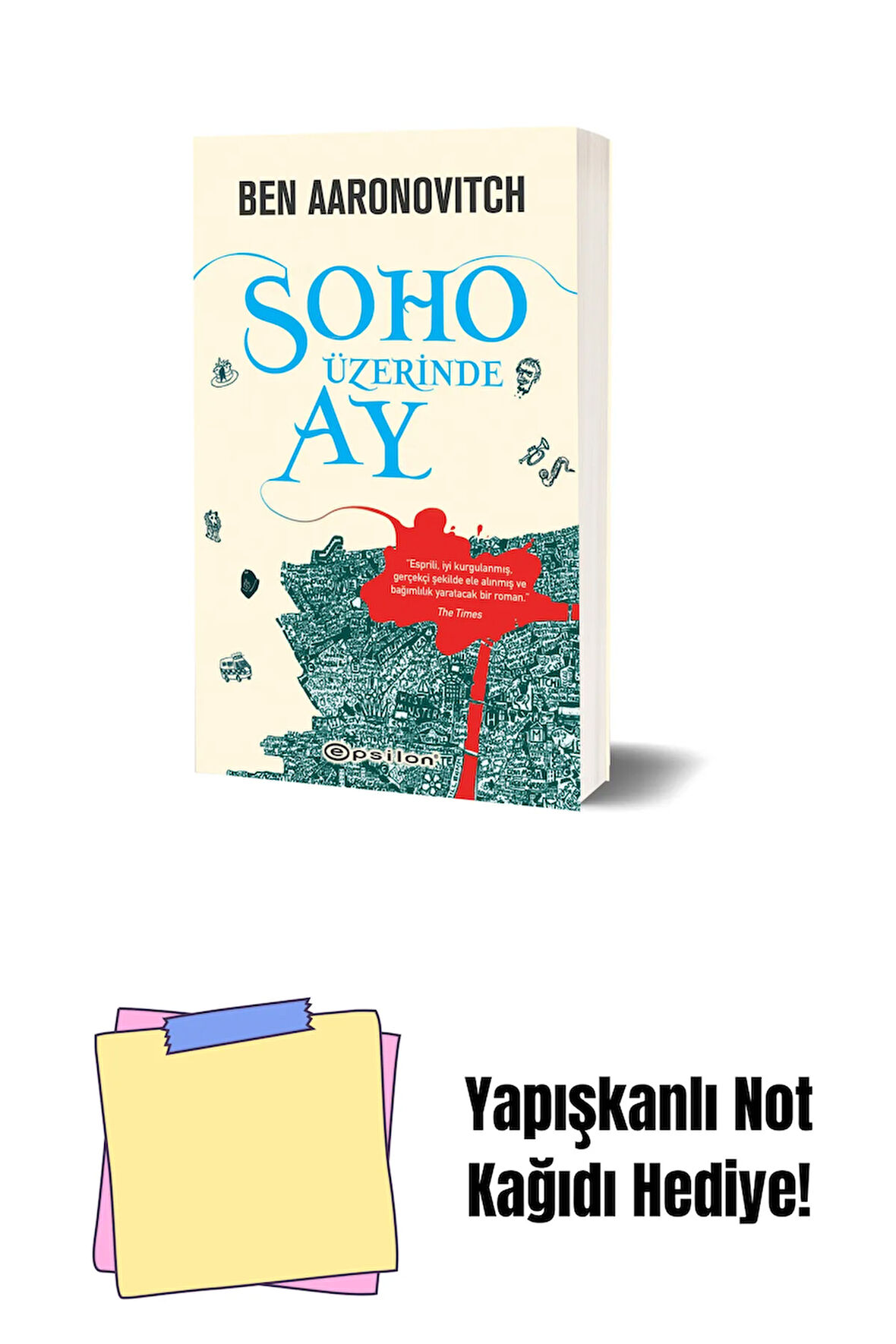 Soho Üzerinde Ay + Yapışkanlı Not Kağıdı