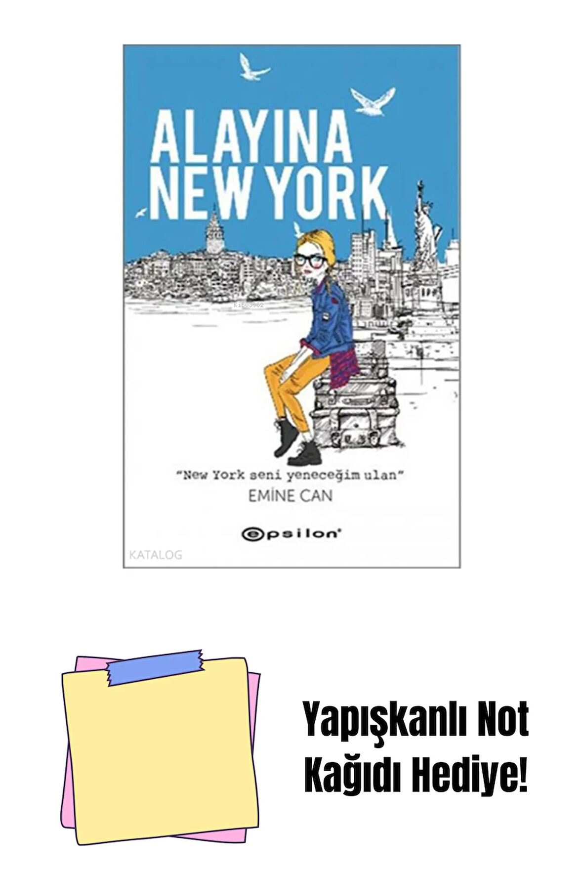 Alayına New York + Yapışkanlı Not Kağıdı