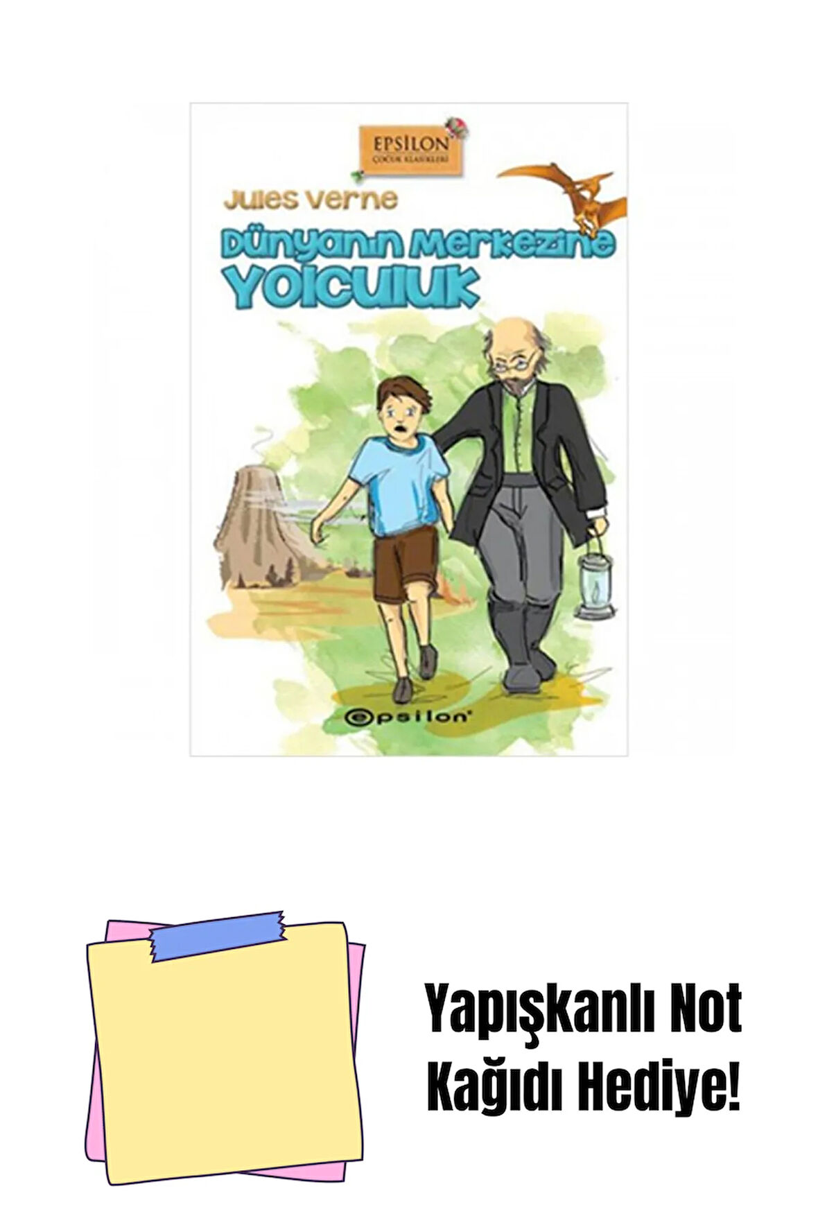 Dünya'nın Merkezine Yolculuk (Sert Kapak) + Yapışkanlı Not Kağıdı