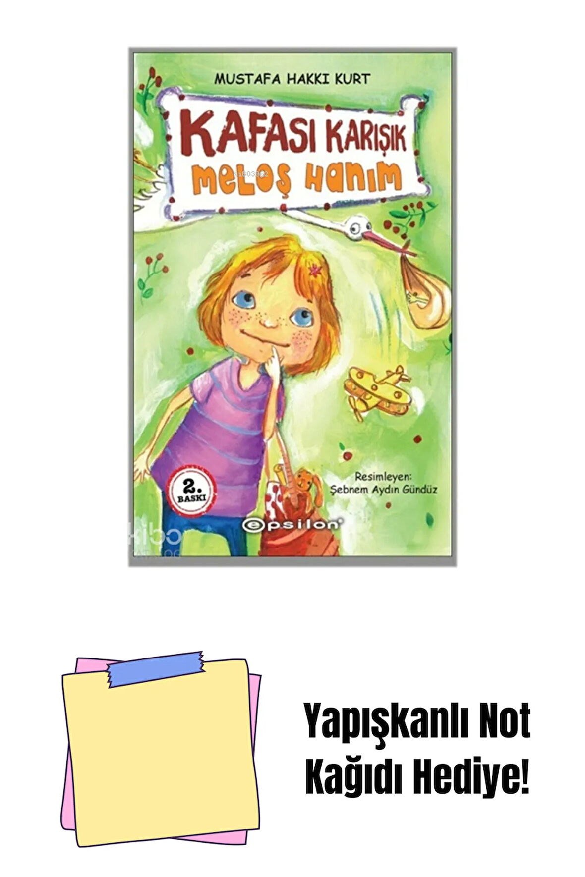 Kafası Karışık Meloş Hanım + Yapışkanlı Not Kağıdı