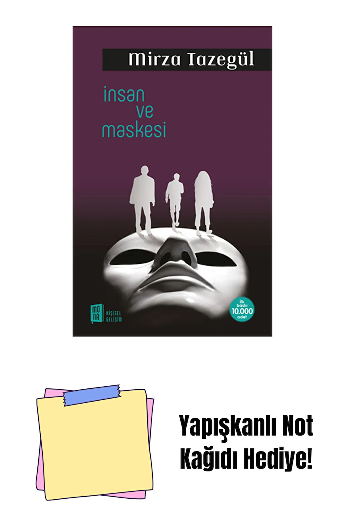 İnsan ve Maskesi + Yapışkanlı Not Kağıdı