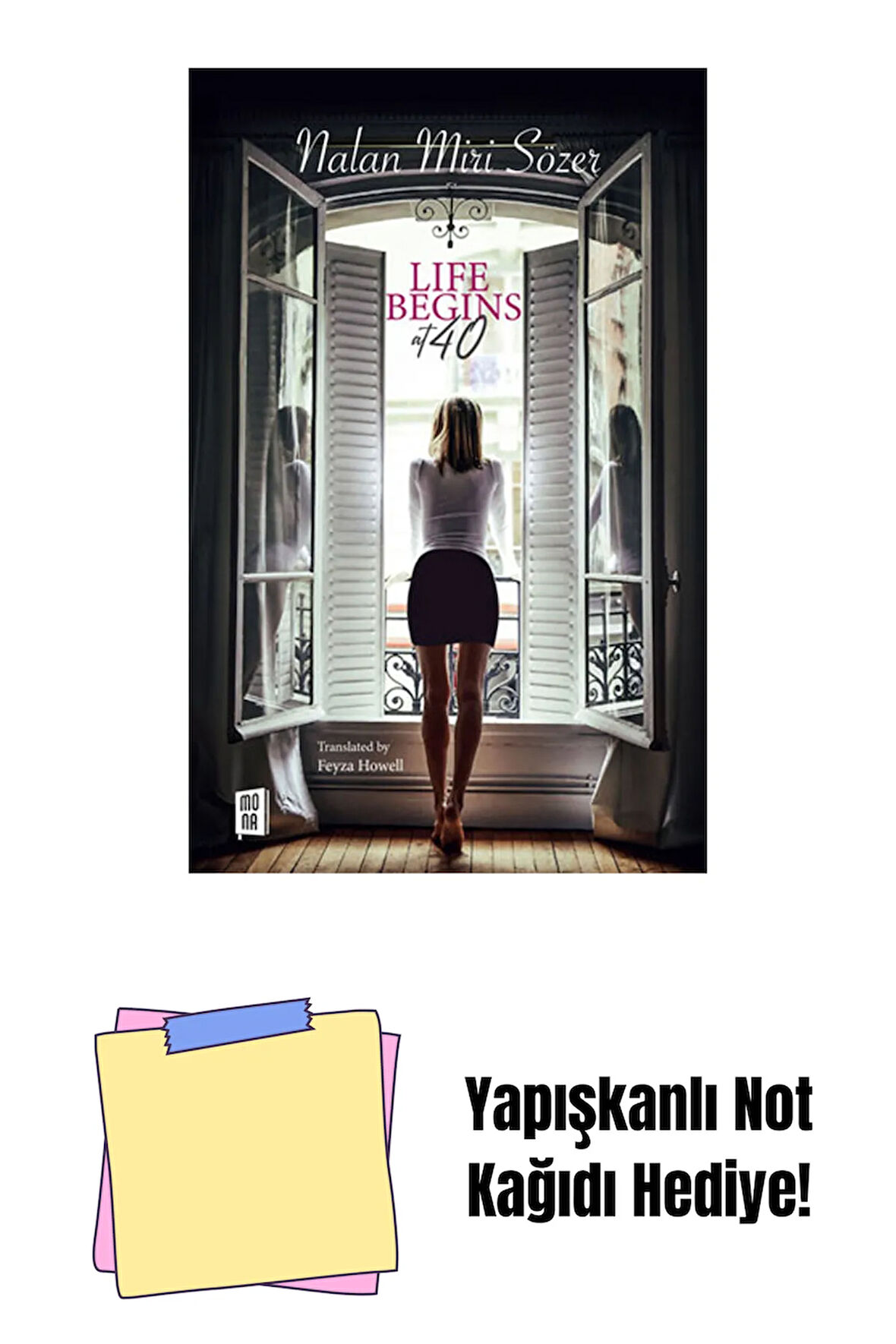 Life Begins at 40 + Yapışkanlı Not Kağıdı