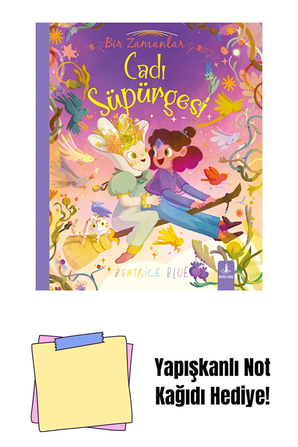 Cadı Süpürgesi + Yapışkanlı Not Kağıdı