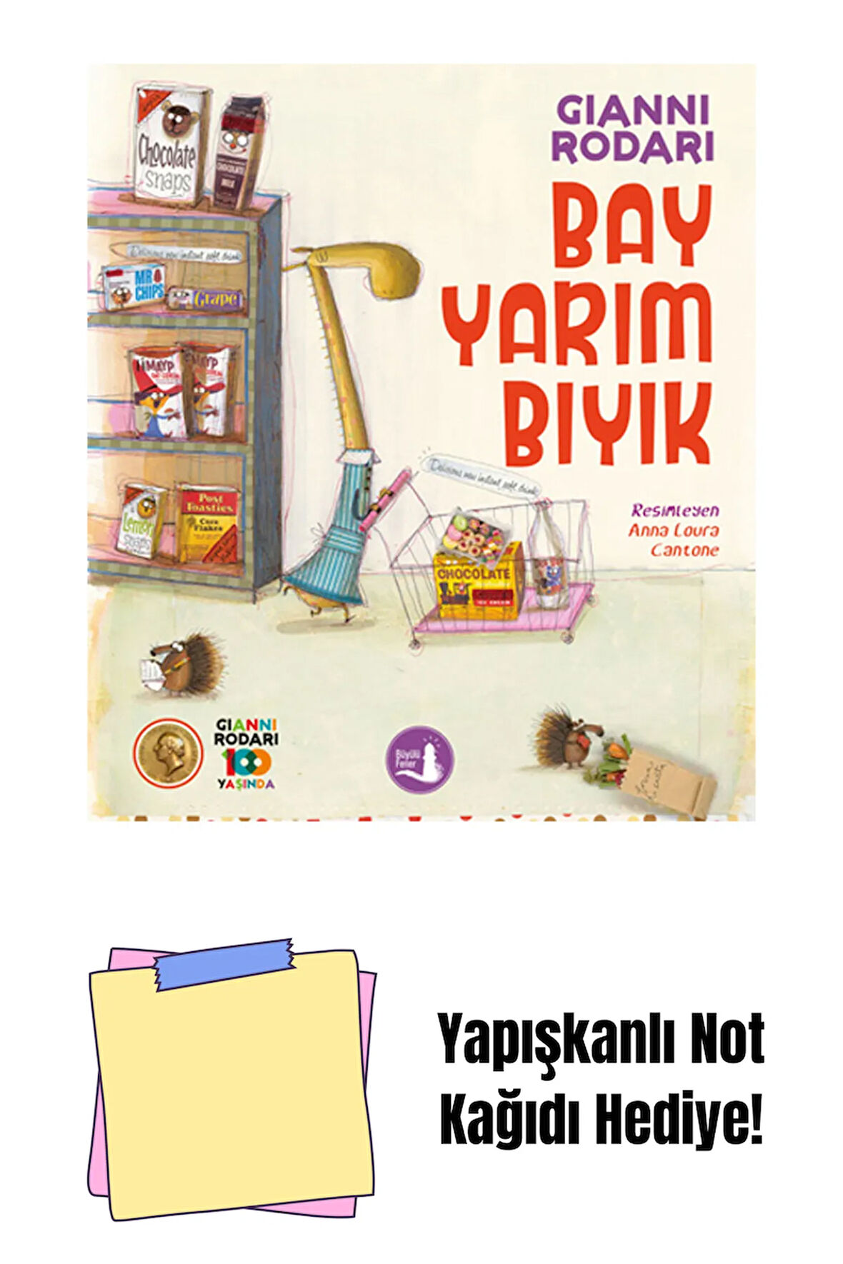 Bay Yarım Bıyık + Yapışkanlı Not Kağıdı