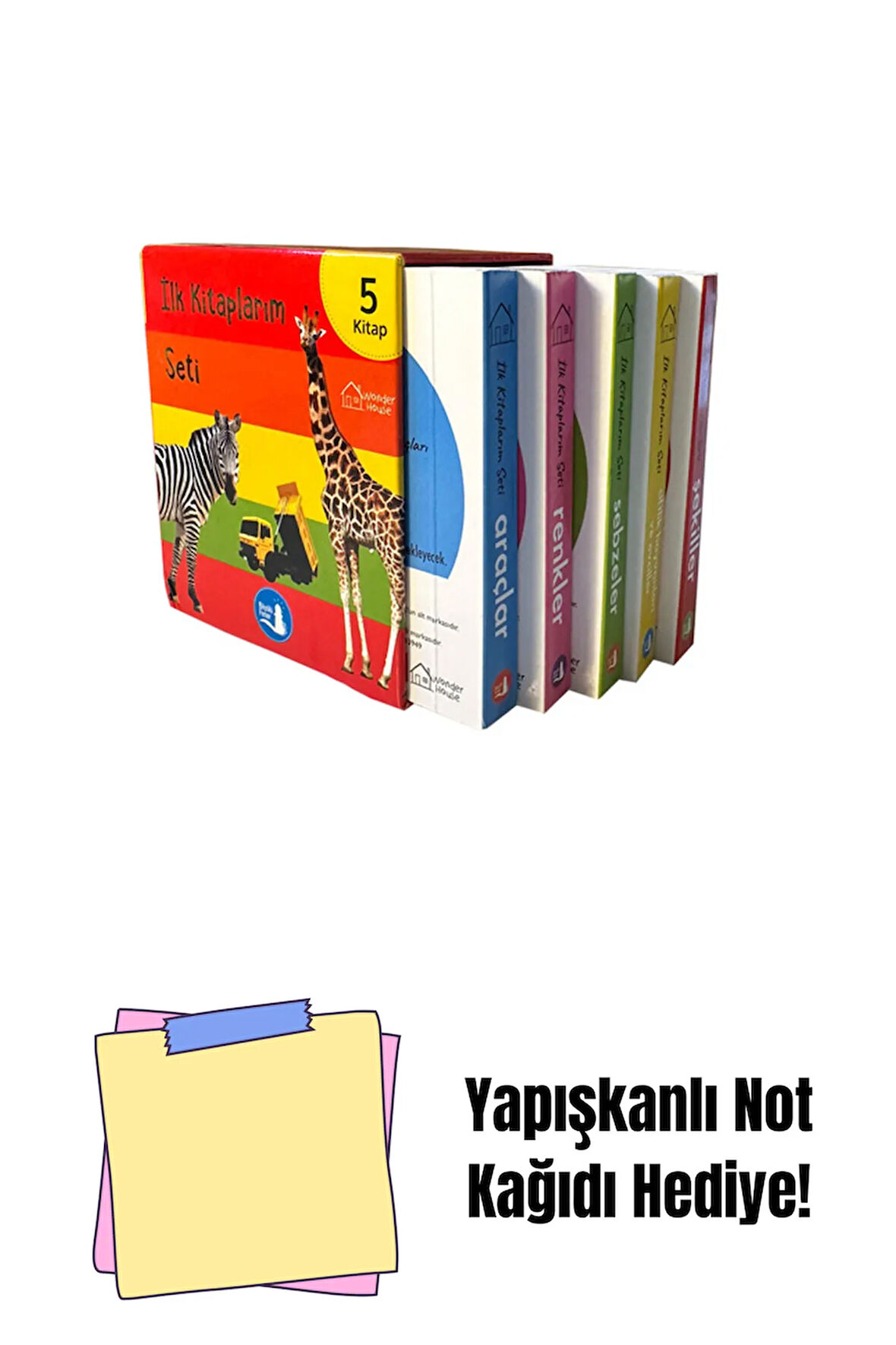 İlk Kitaplarım Kutulu Set - 5 Kitap Takım (Ciltli) + Yapışkanlı Not Kağıdı