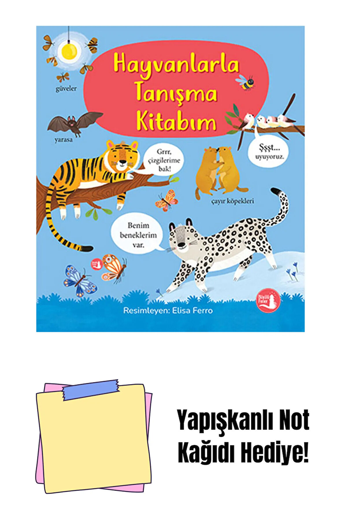 Hayvanlarla Tanışma Kitabım (Ciltli) + Yapışkanlı Not Kağıdı