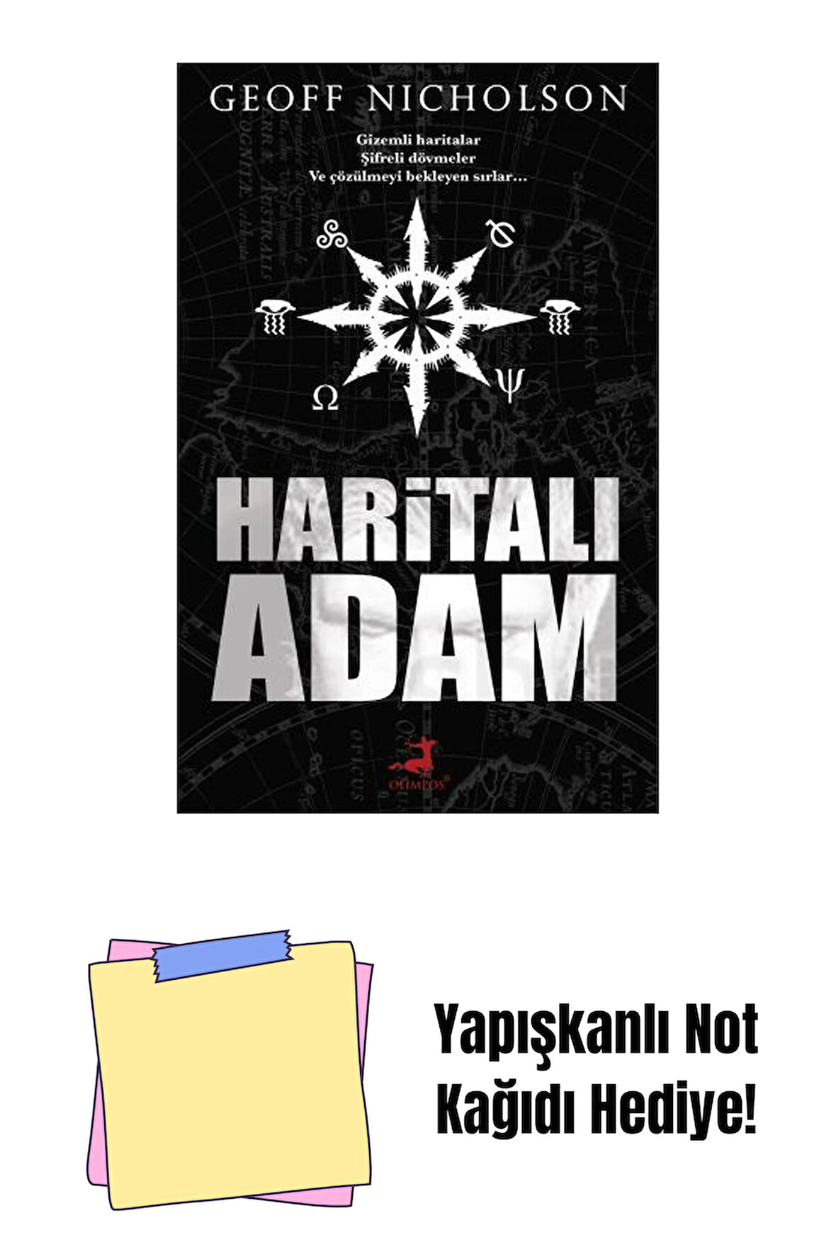 Haritalı Adam + Yapışkanlı Not Kağıdı