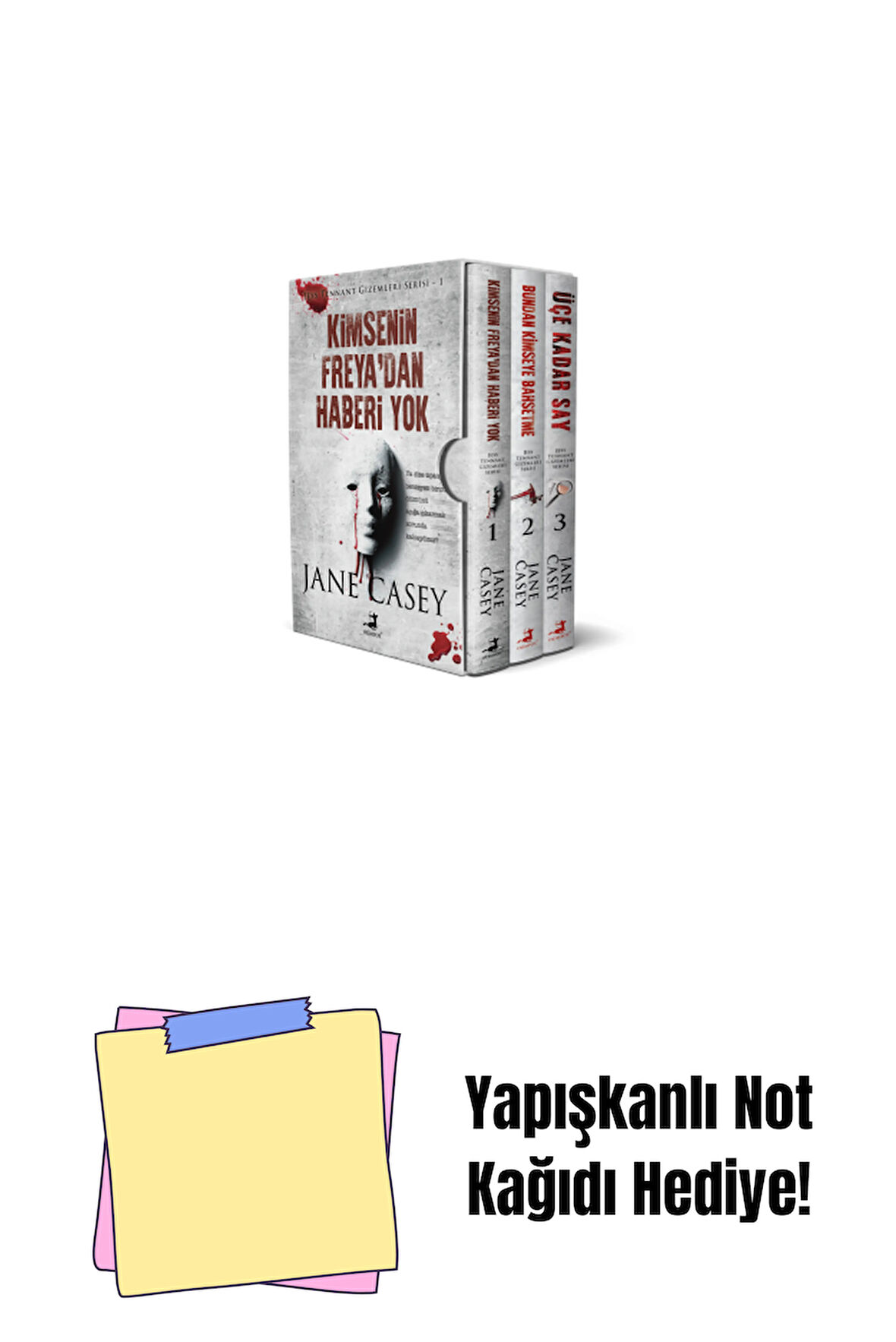 Jane Casey Jess Tennant Serisi Kutulu Set + Yapışkanlı Not Kağıdı