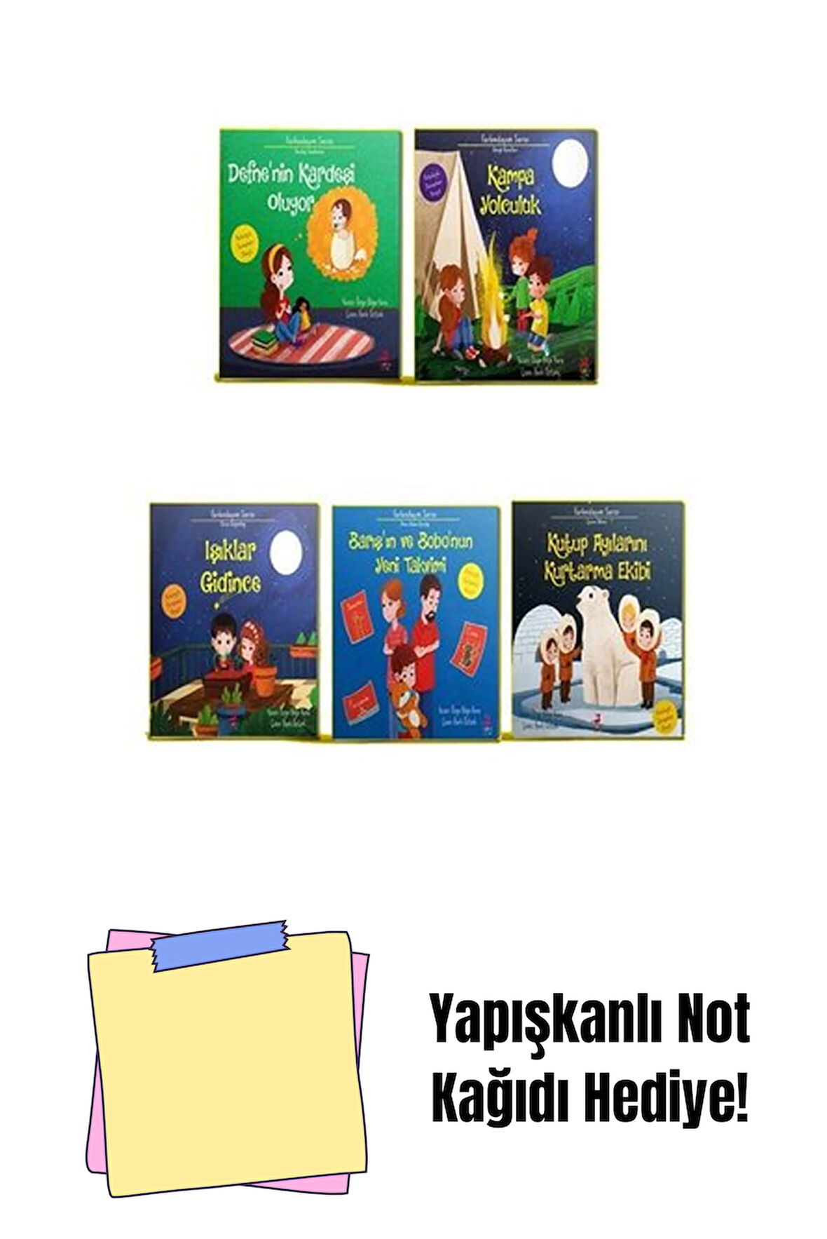 Farkındayım Serisi 5 Kitaplık Set + Yapışkanlı Not Kağıdı