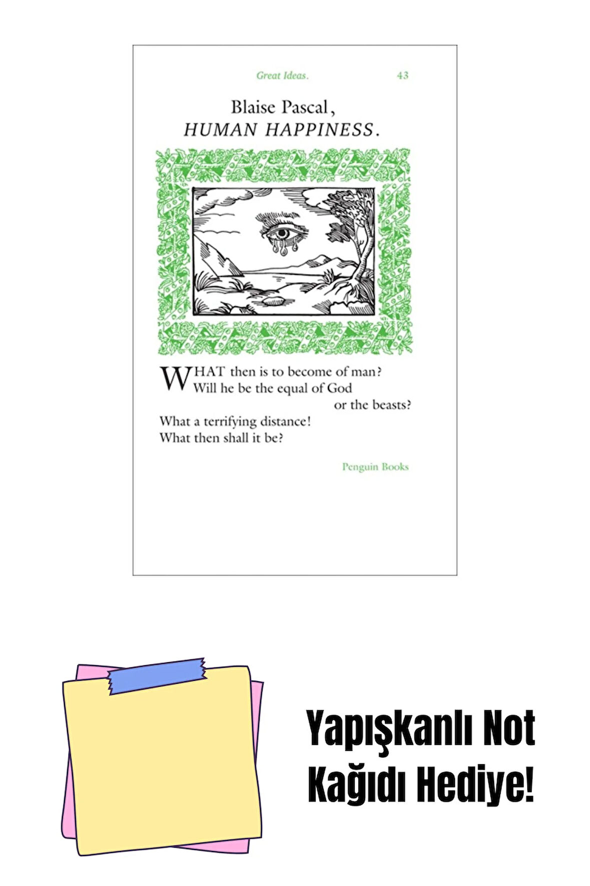 Human Happiness + Yapışkanlı Not Kağıdı