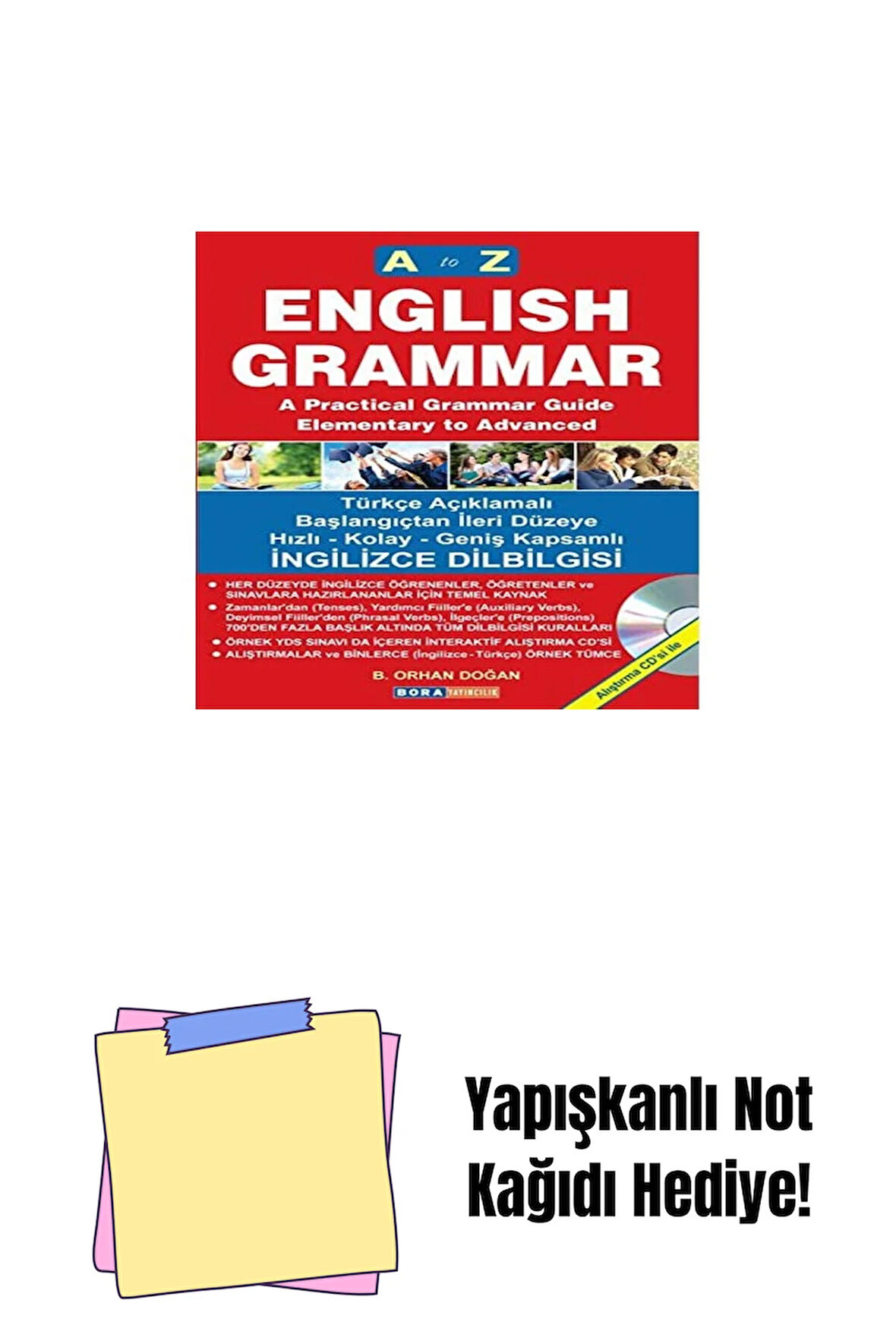 A'dan Z'ye İngilizce Dilbilgisi (2 Renkli Baskı): Alıştırma CD'si İle + Yapışkanlı Not Kağıdı