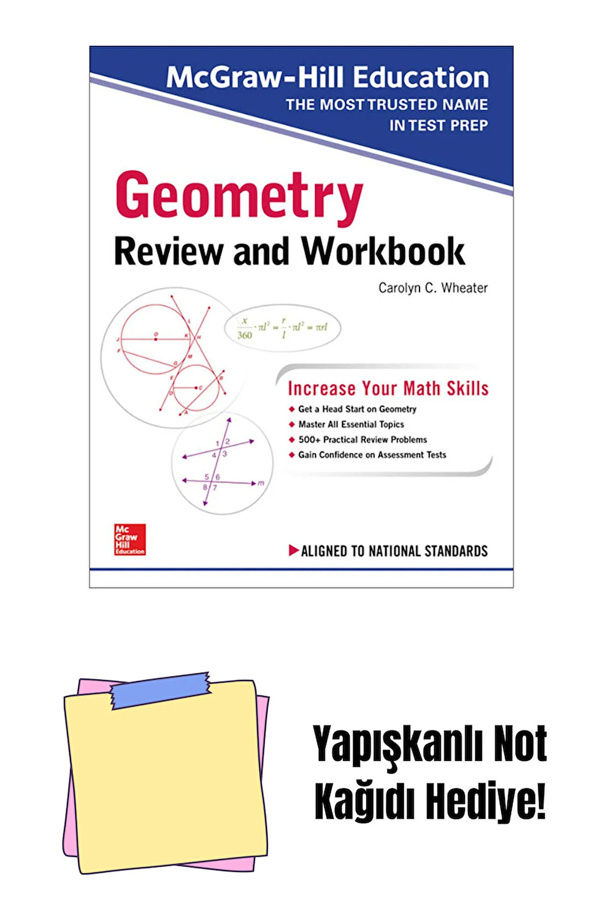 McGraw-Hill Education Geometry Review and Workbook + Yapışkanlı Not Kağıdı