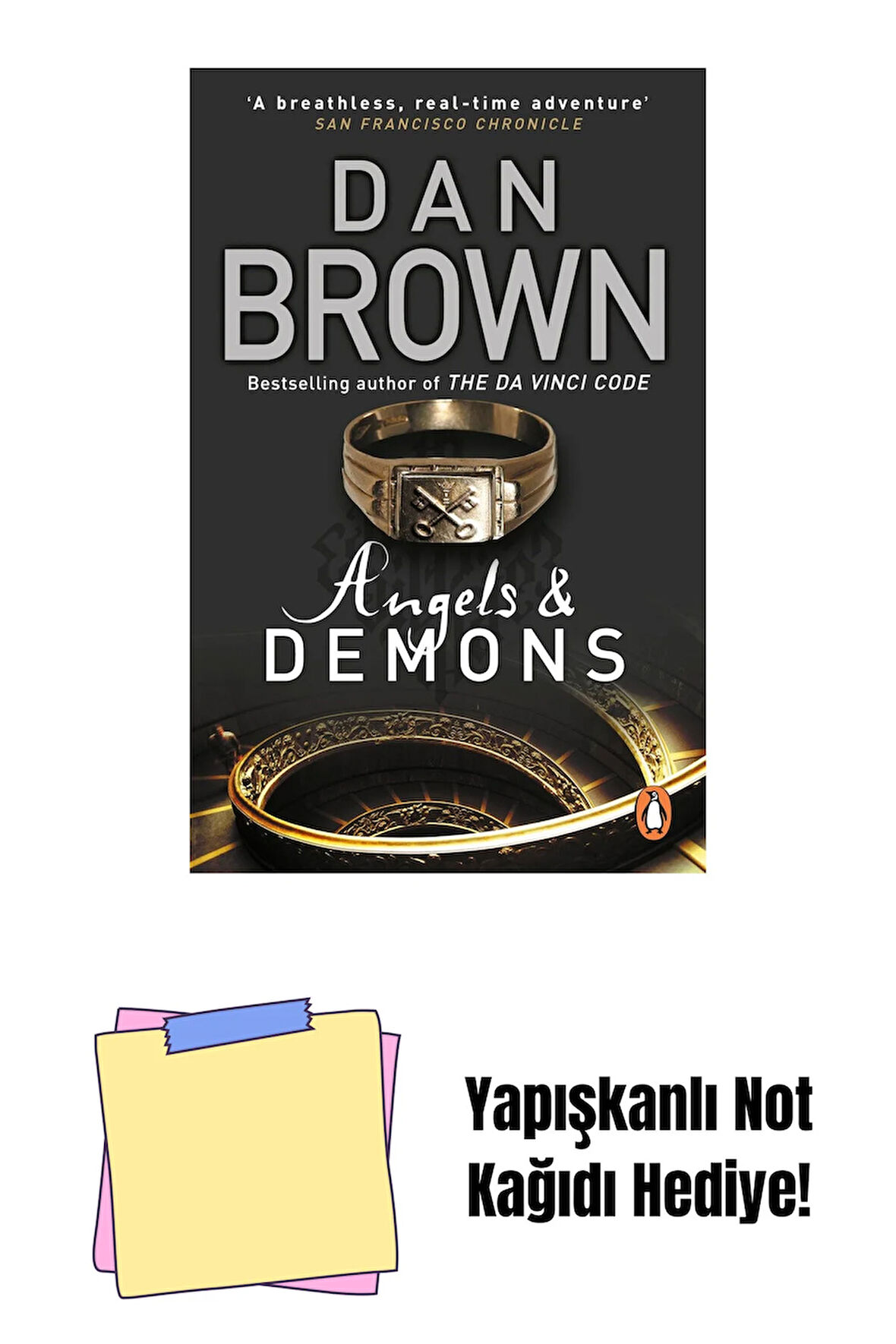 Angels and Demons: (Robert Langdon Book 1) + Yapışkanlı Not Kağıdı