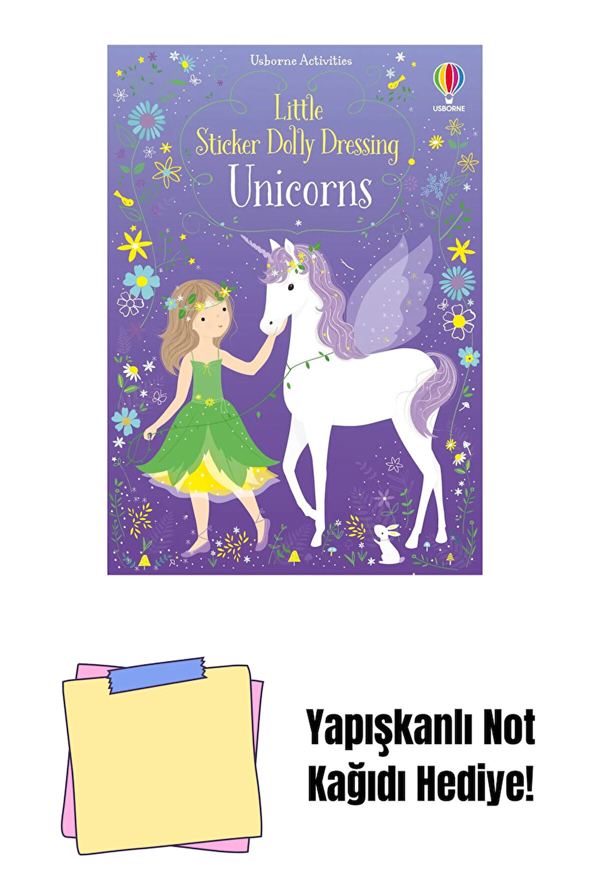 Watt, F: Little Sticker Dolly Dressing Unicorns + Yapışkanlı Not Kağıdı