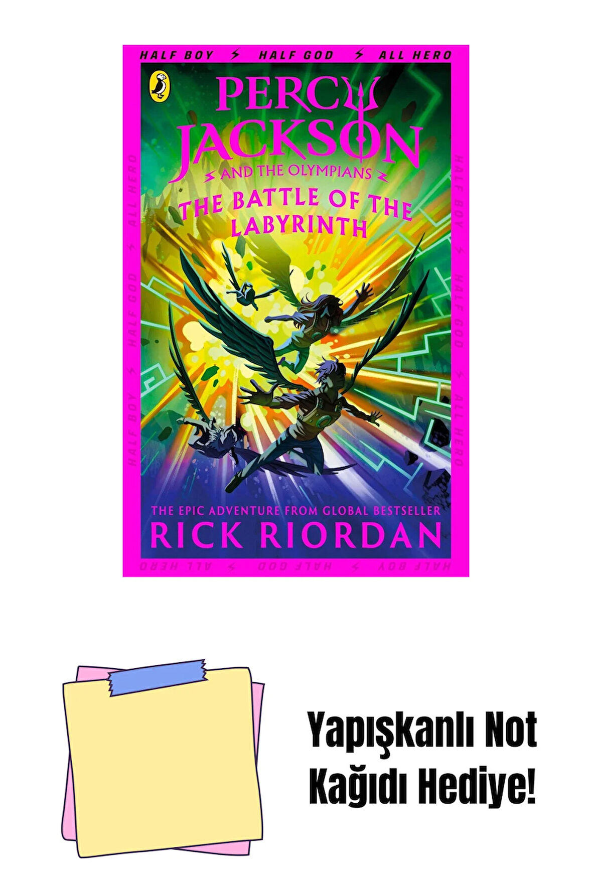 Percy Jackson and the Battle of the Labyrinth (Book 4) + Yapışkanlı Not Kağıdı
