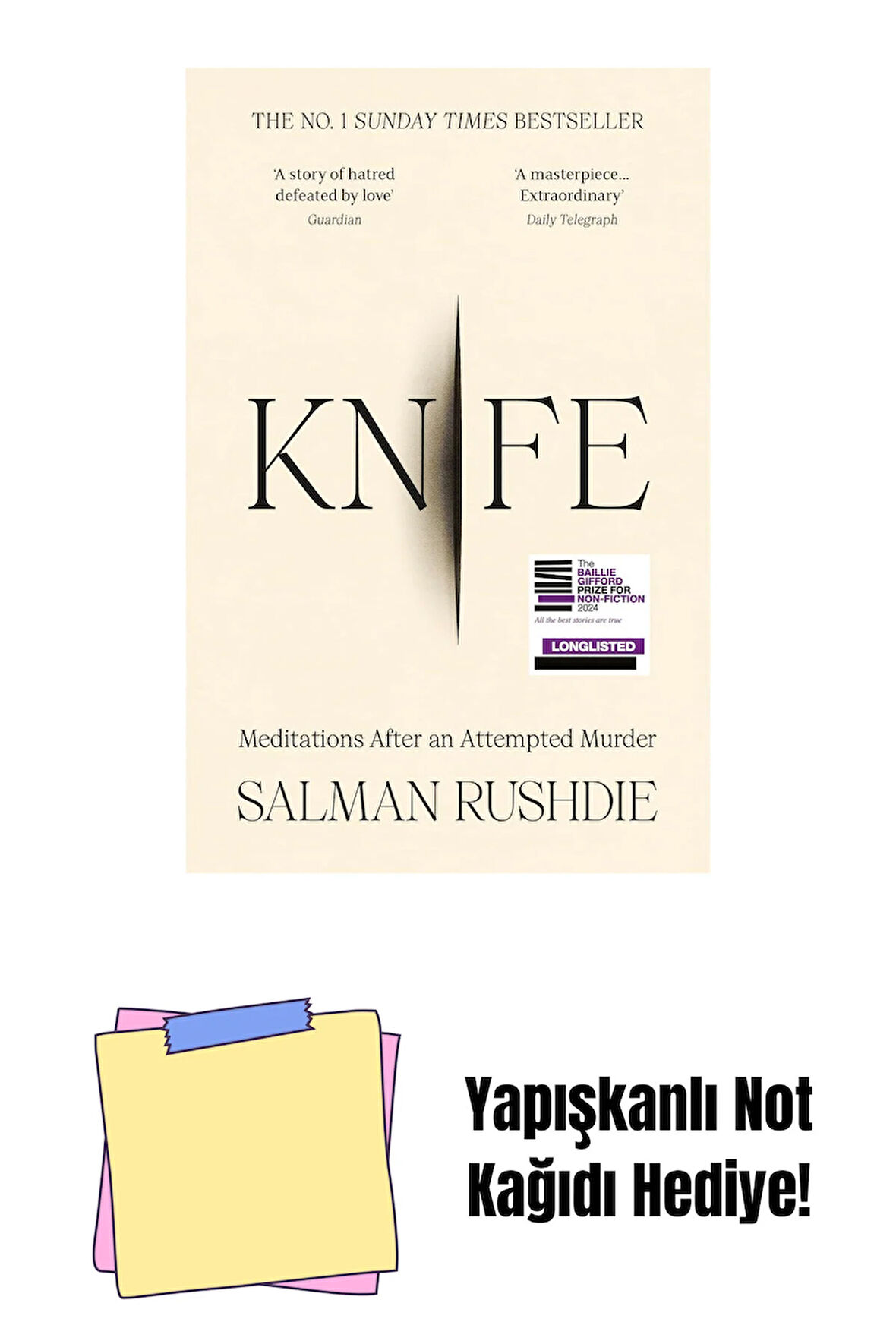 Knife: Meditations After an Attempted Murder + Yapışkanlı Not Kağıdı