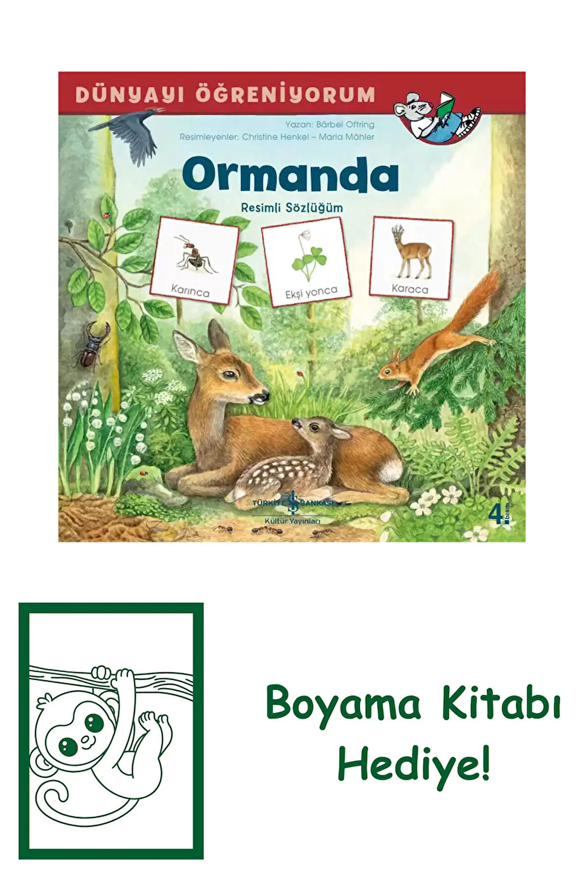 Dünyayı Öğreniyorum Ormanda Resimli Sözlüğüm + Yapışkanlı Not Kağıdı