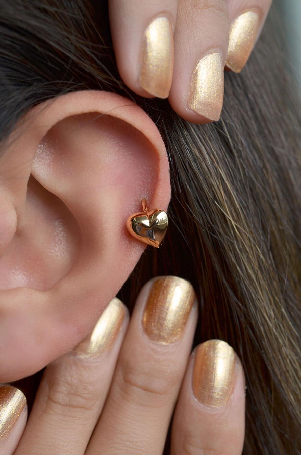 Kalpli Kıkırdak Küpesi Helix Piercing