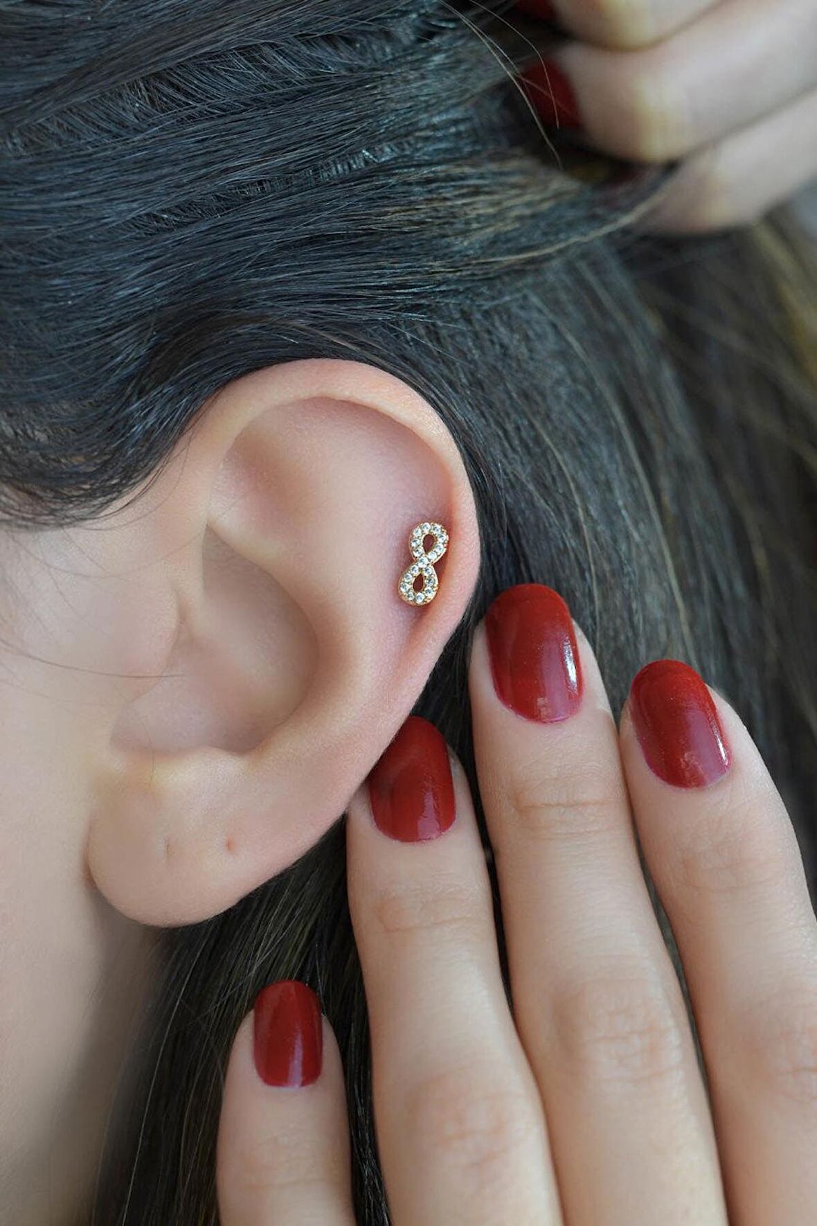 Sonsuzluk Kıkırdak Küpesi Helix Piercing