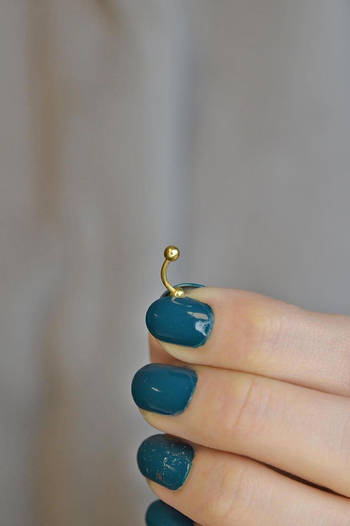 İki Ucu Top Çelik Piercing Kaş Helix Kıkırdak 6 mm Gold