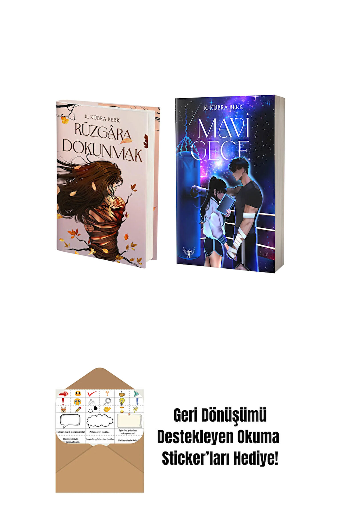 Rüzgâra Dokunmak (Ciltli) + Mavi Gece + Okuma Sticker'ları