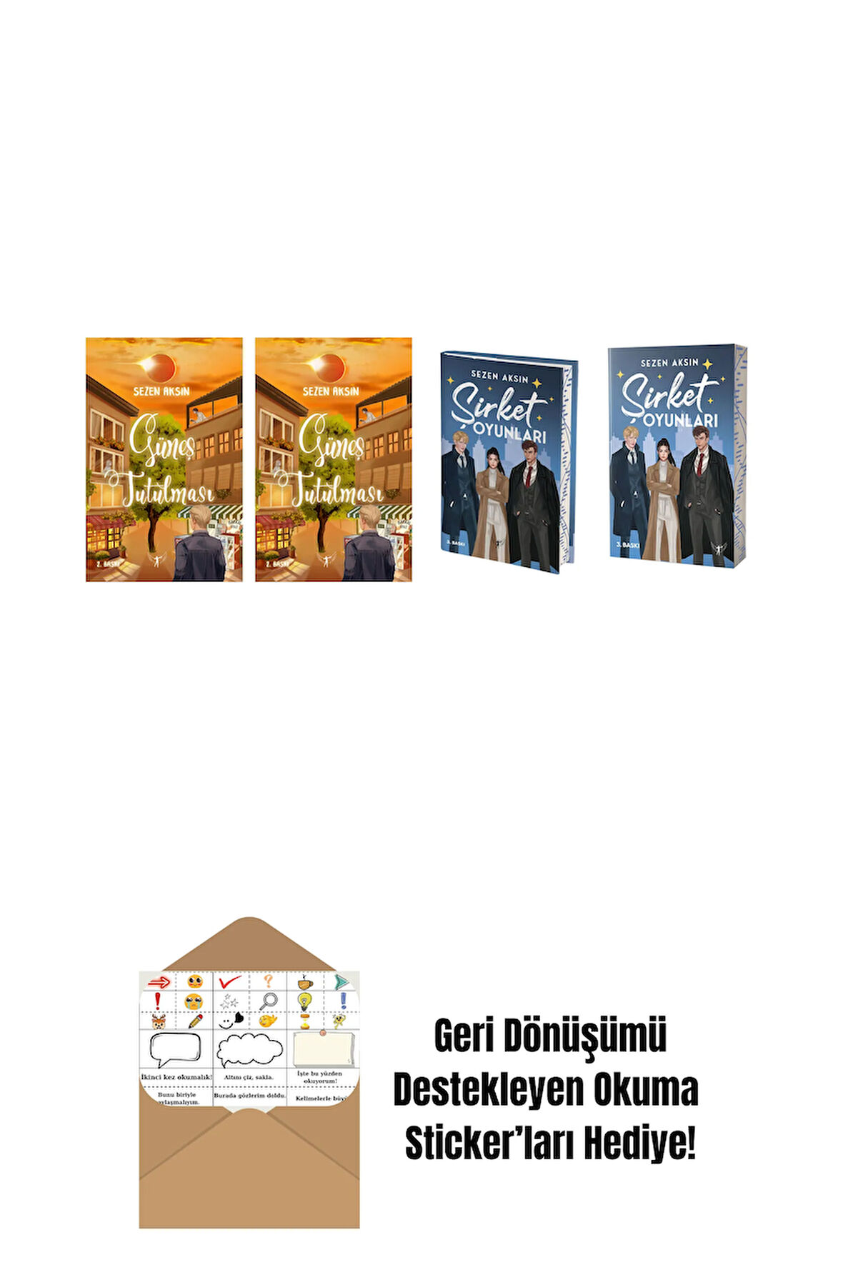 Sezen Aksın 4 Kitap Set + Okuma Sticker'ları