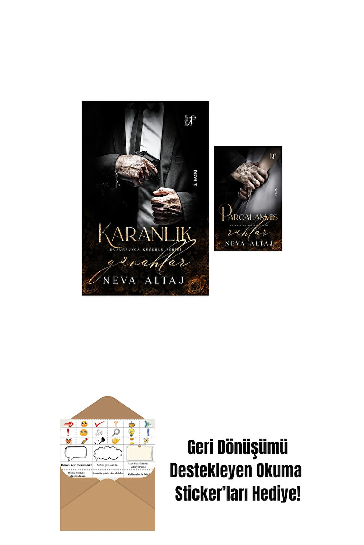 Karanlık Günahlar + Parçalanmış Ruhlar + Okuma Sticker'ları