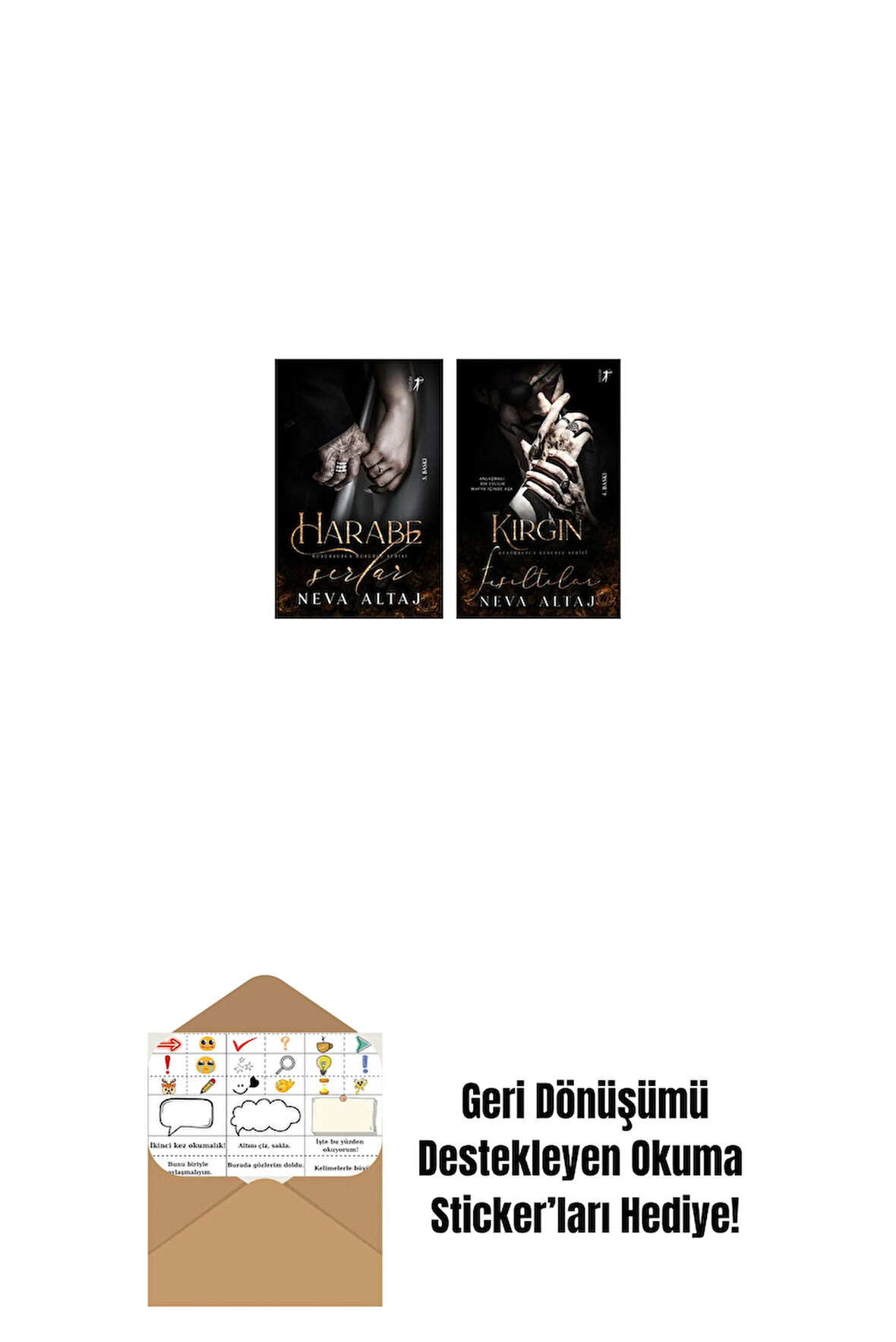 Harabe Sırlar + Kırgın Fısıltılar + Okuma Sticker'ları