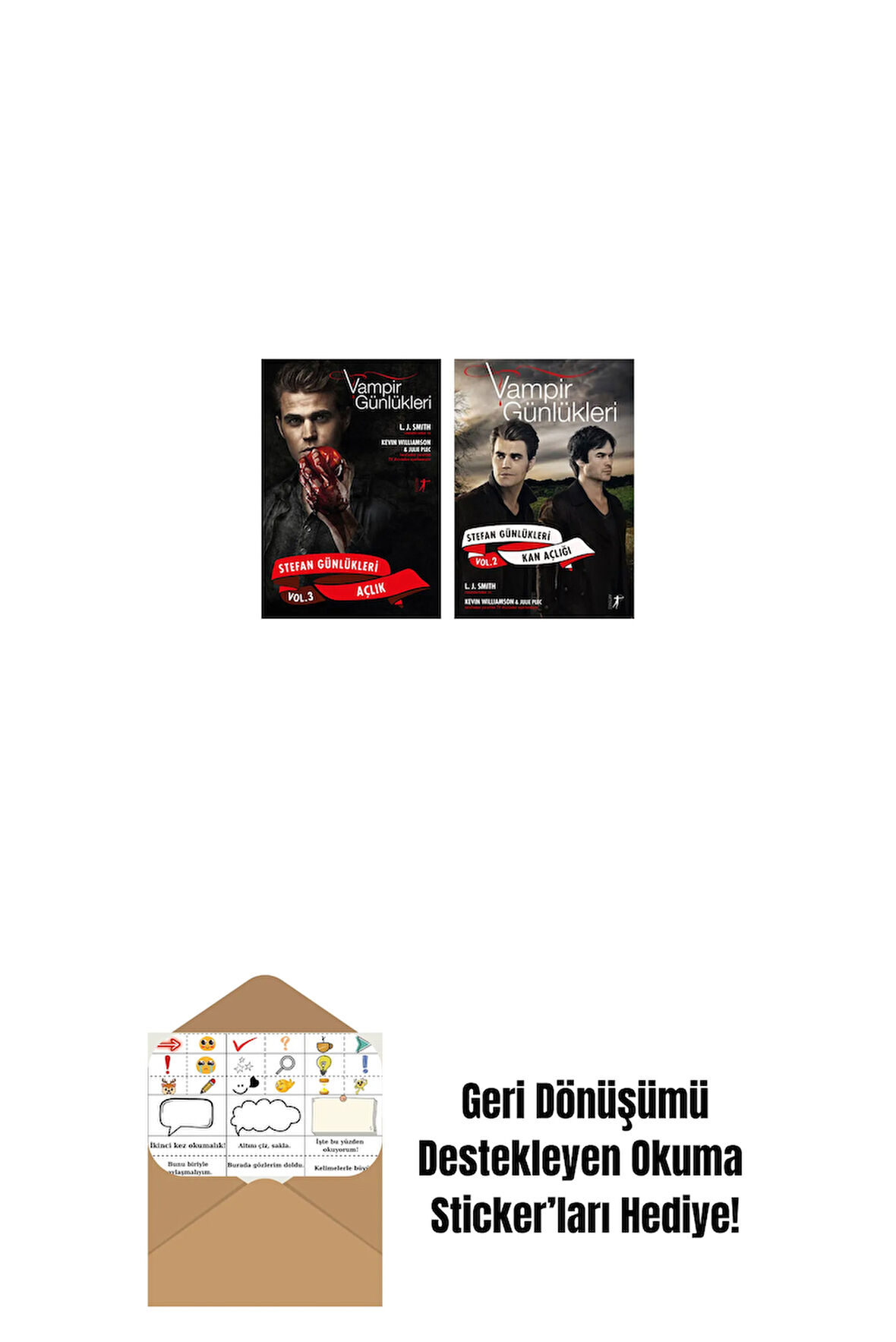 Vampir Günlükleri - Stefan Günlükleri Vol. 3 Açlık + Vampir Günlükleri - Stefan Günlükleri Vol. 2 Kan Açlığı + Okuma Sticker'ları