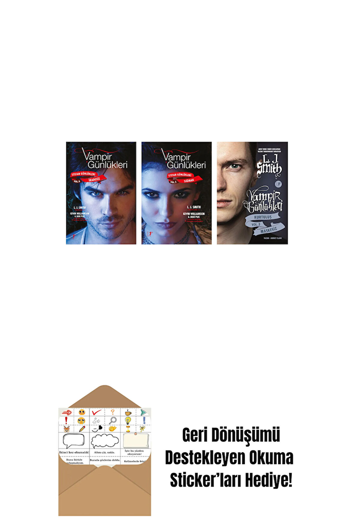 L. J. Smith 3 Kitap Set + Okuma Sticker'ları