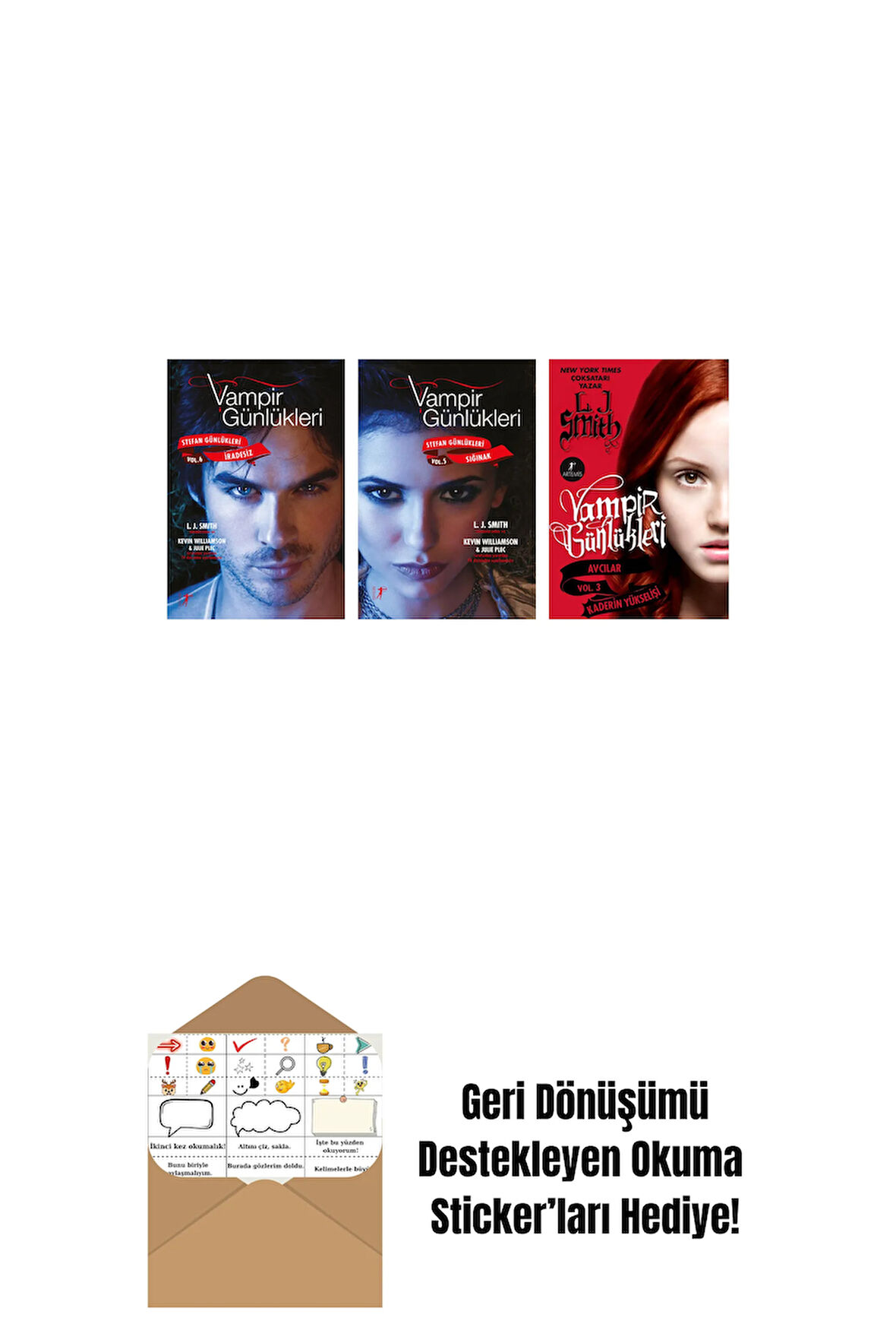 L. J. Smith 3 Kitap Set + Okuma Sticker'ları
