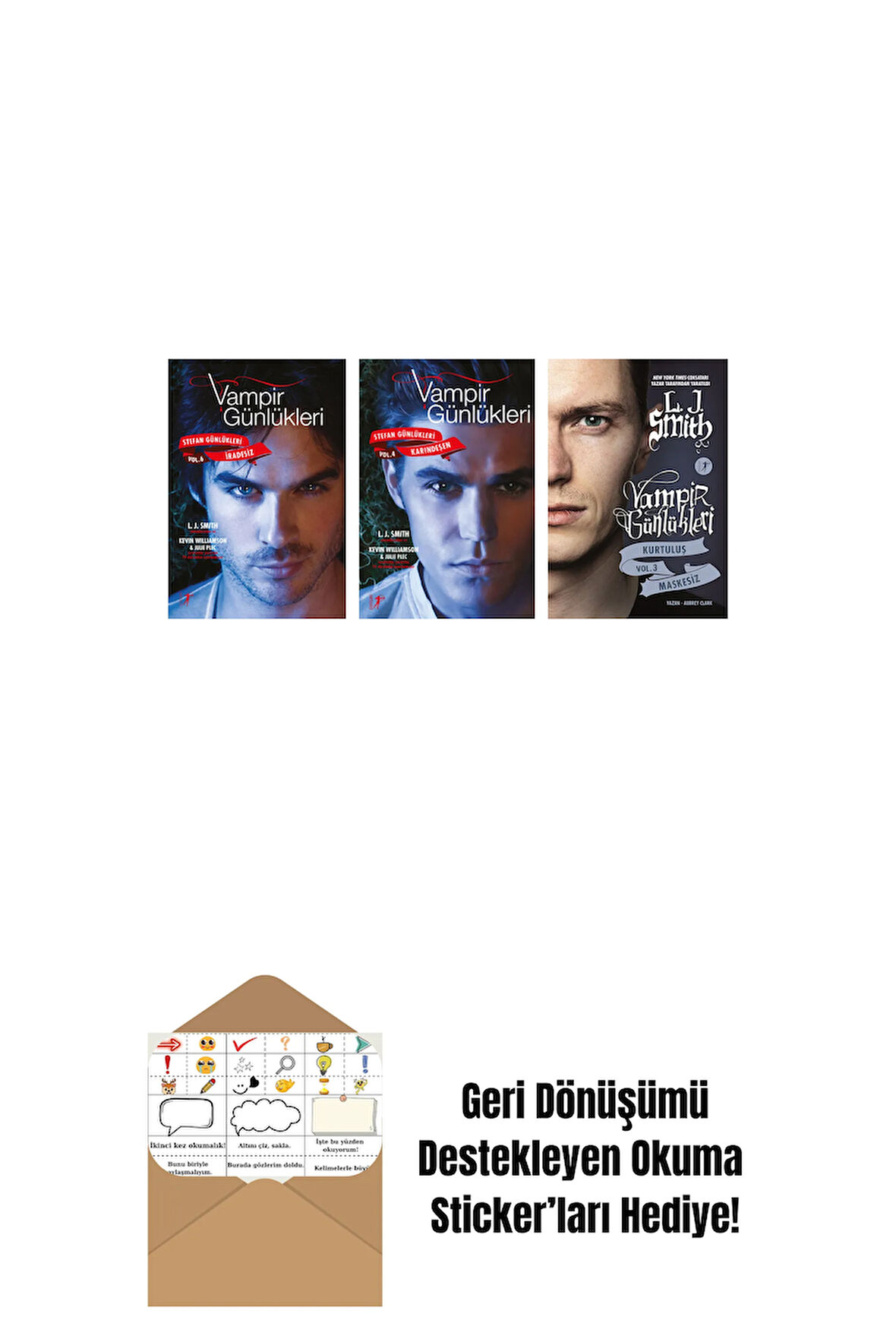 L. J. Smith 3 Kitap Set + Okuma Sticker'ları