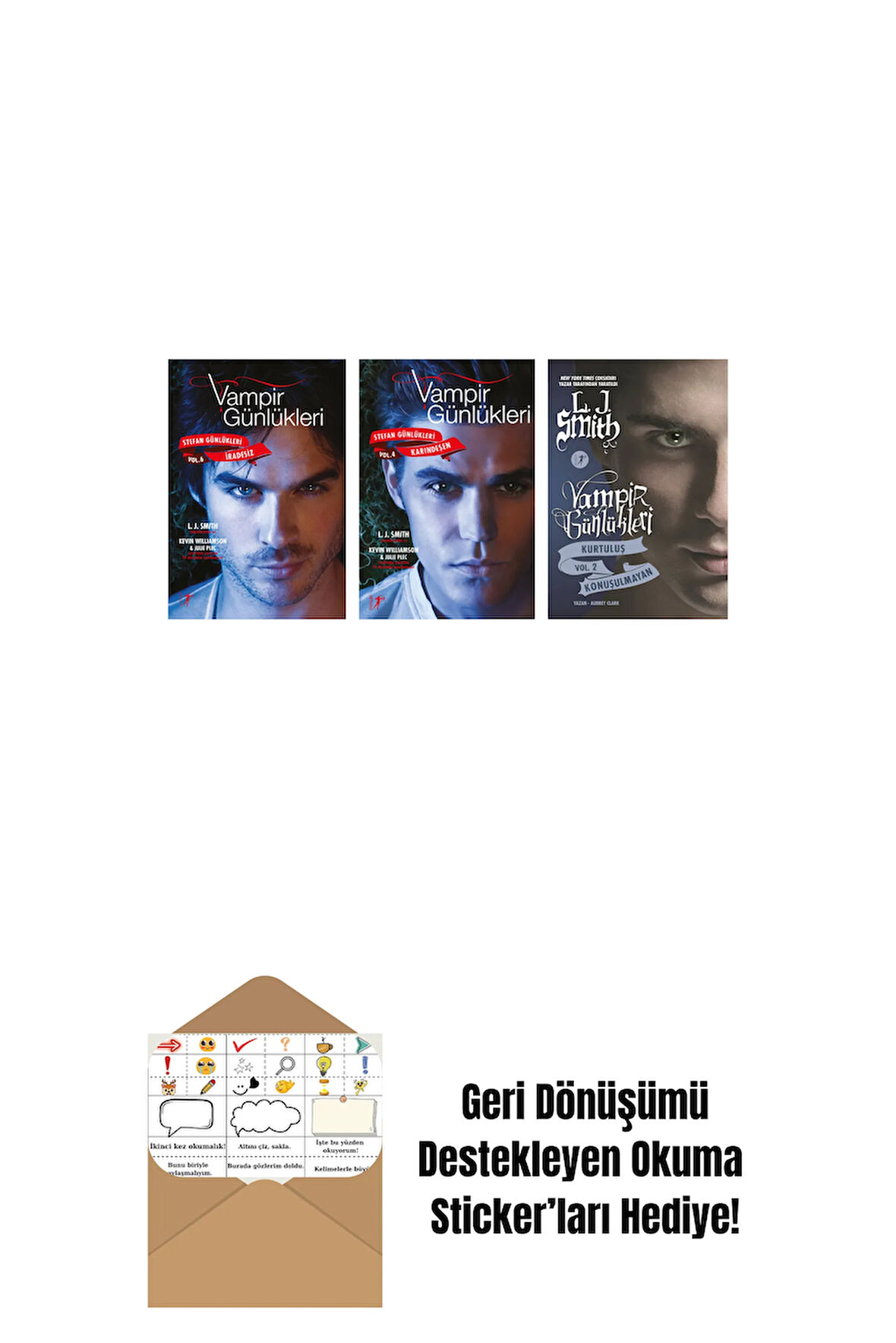 L. J. Smith 3 Kitap Set + Okuma Sticker'ları