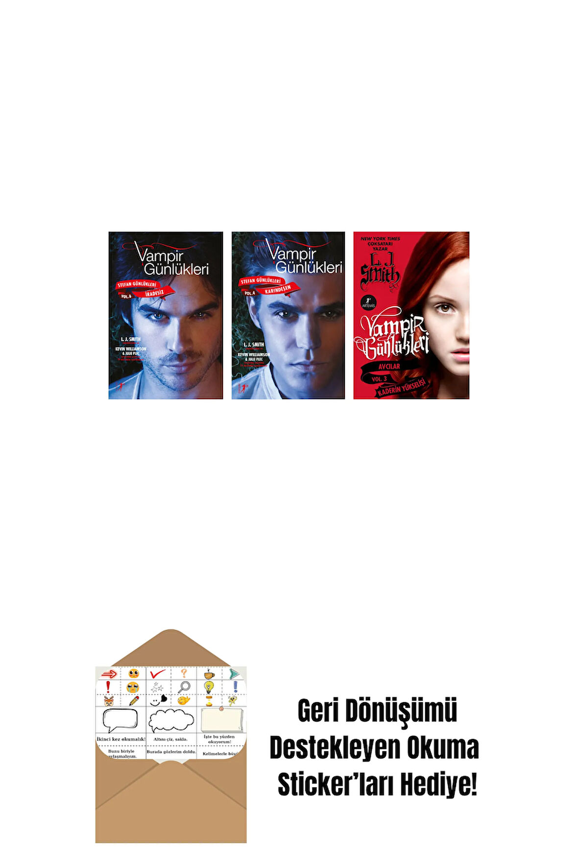 L. J. Smith 3 Kitap Set + Okuma Sticker'ları