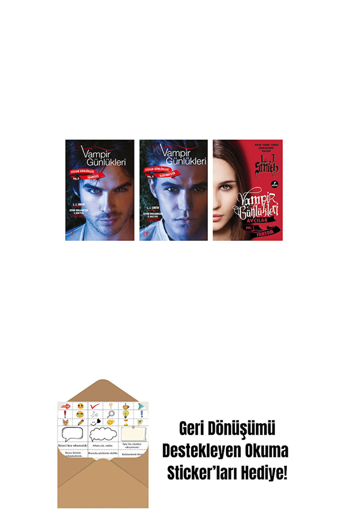L. J. Smith 3 Kitap Set + Okuma Sticker'ları