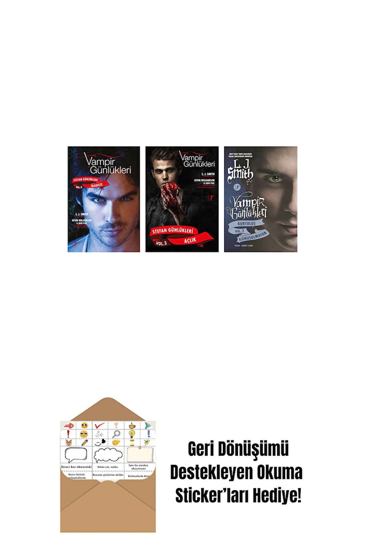 L. J. Smith 3 Kitap Set + Okuma Sticker'ları