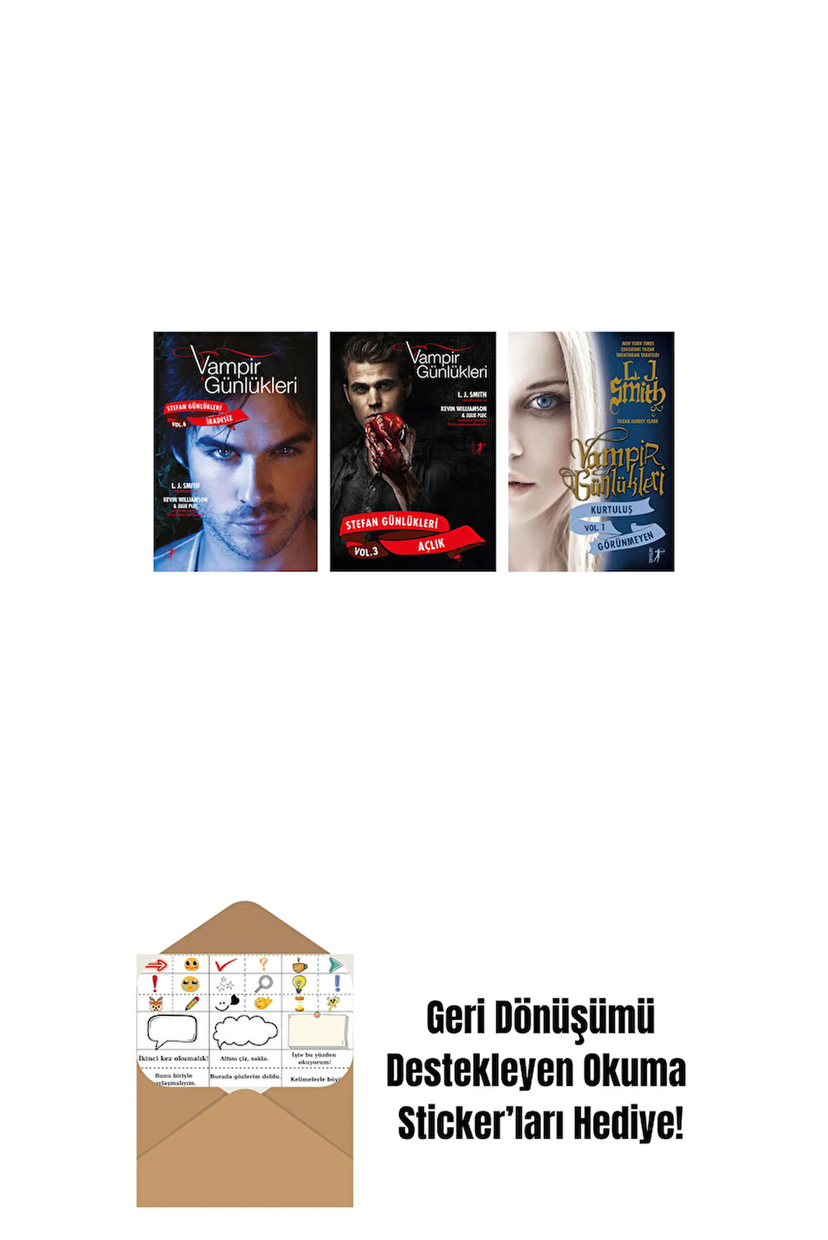 L. J. Smith 3 Kitap Set + Okuma Sticker'ları